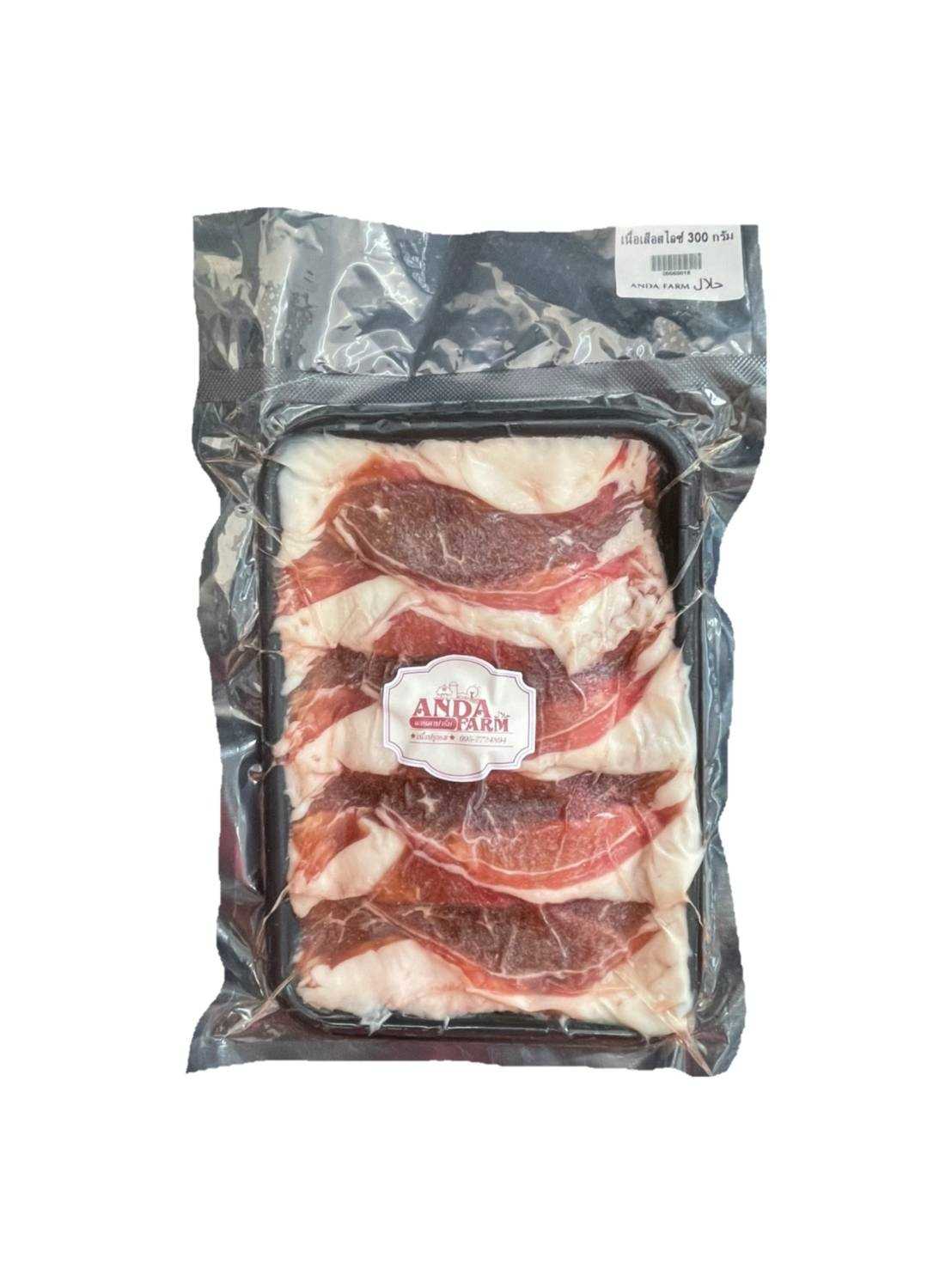 เนื้อเสือร้องไห้สไลด์ โคขุนไทย แพ็คเล็ก 300g