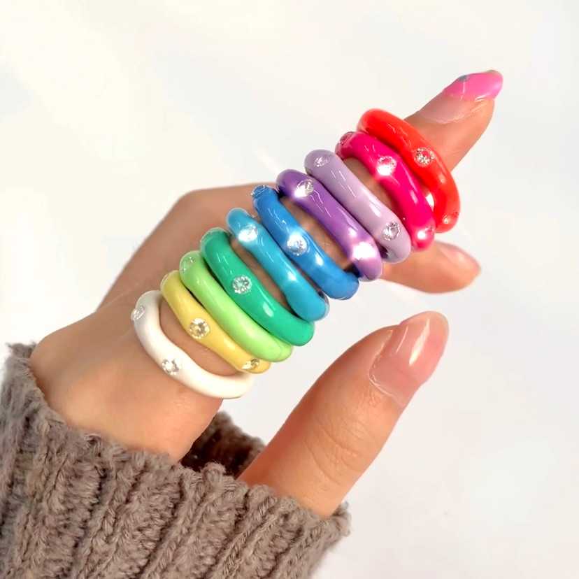 SKINNY GEM RINGS