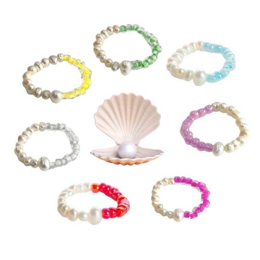 TWO-TONE PEARL RINGS