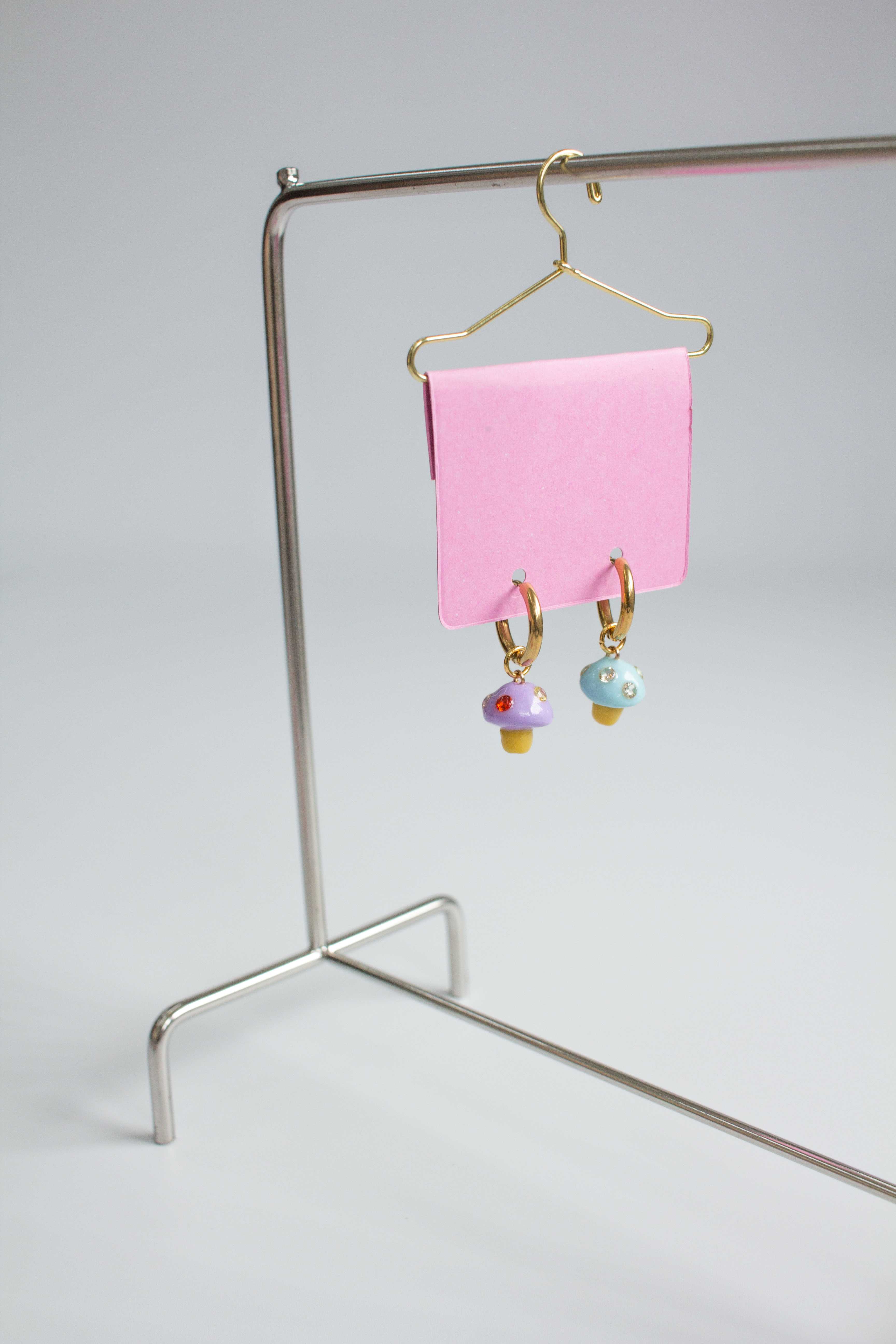 DISCO MUSHROOM DROP EARRINGS