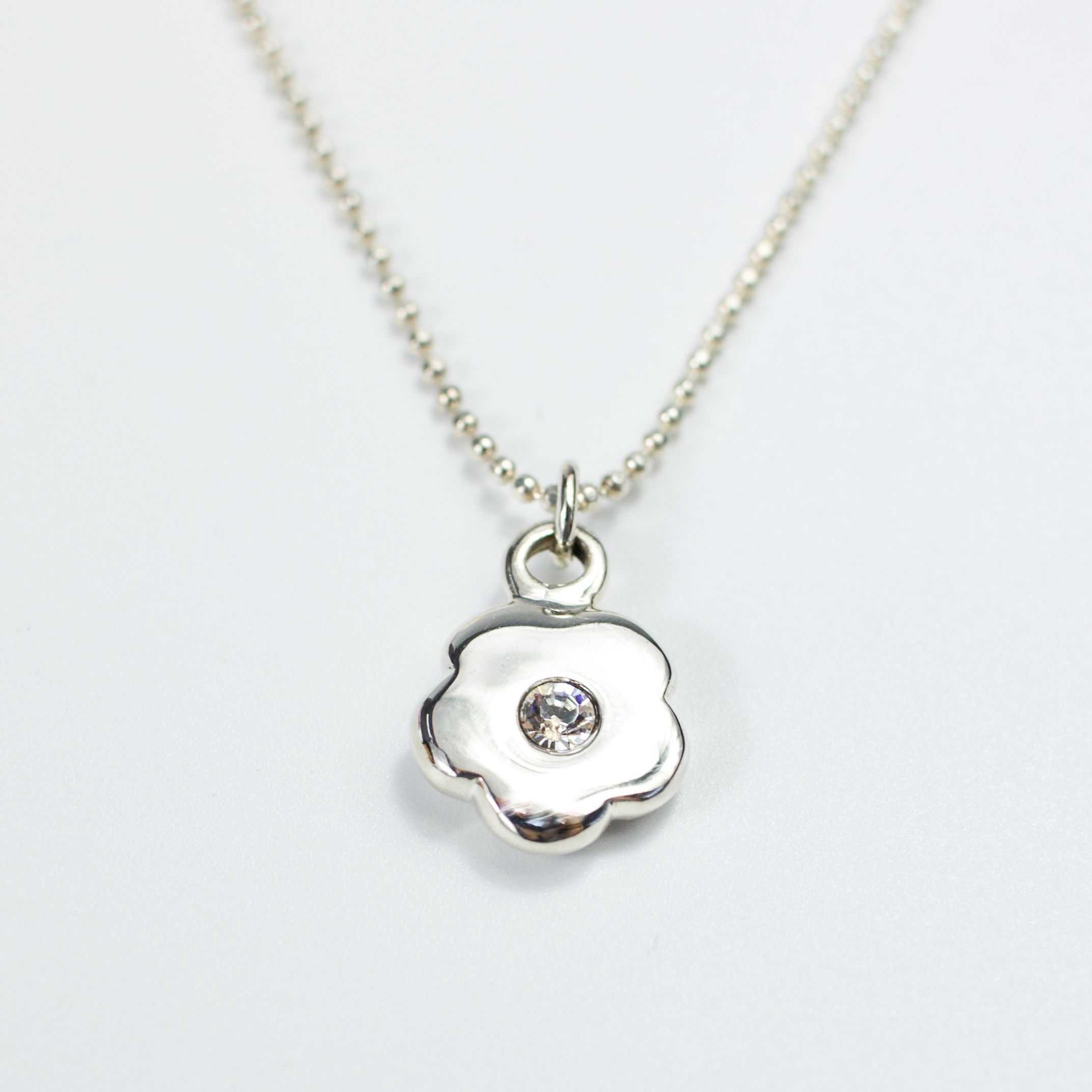 Flower Pop Necklace (Sterling Silver 18K Plated Gold)