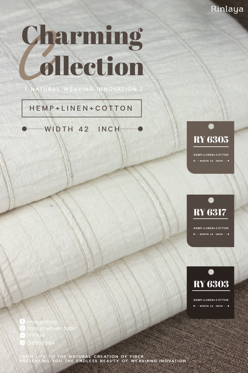ผ้าสีเบจธรรมชาติ RY6303-6305-6317