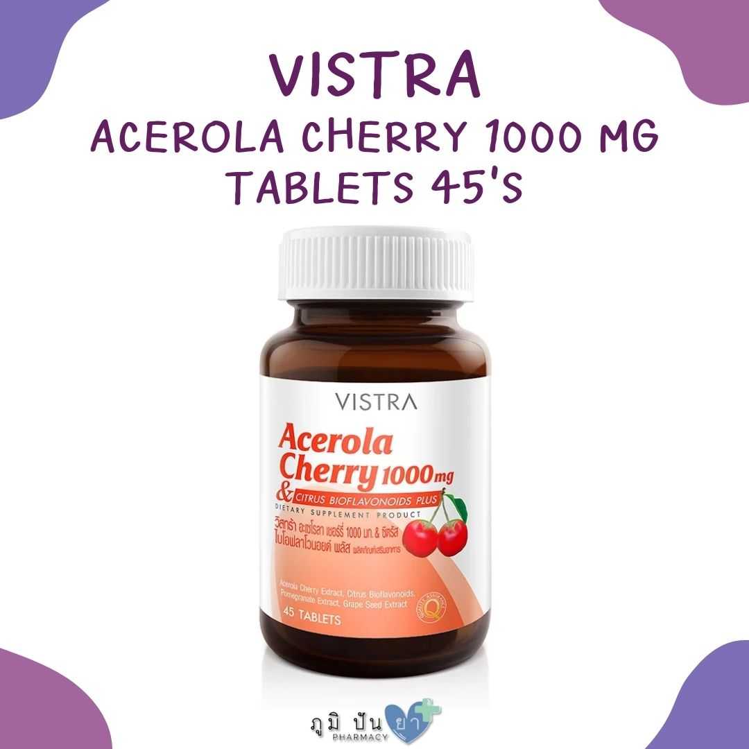 VISTRA ACEROLA CHERRY 1000 MG TABLETS 45'S
