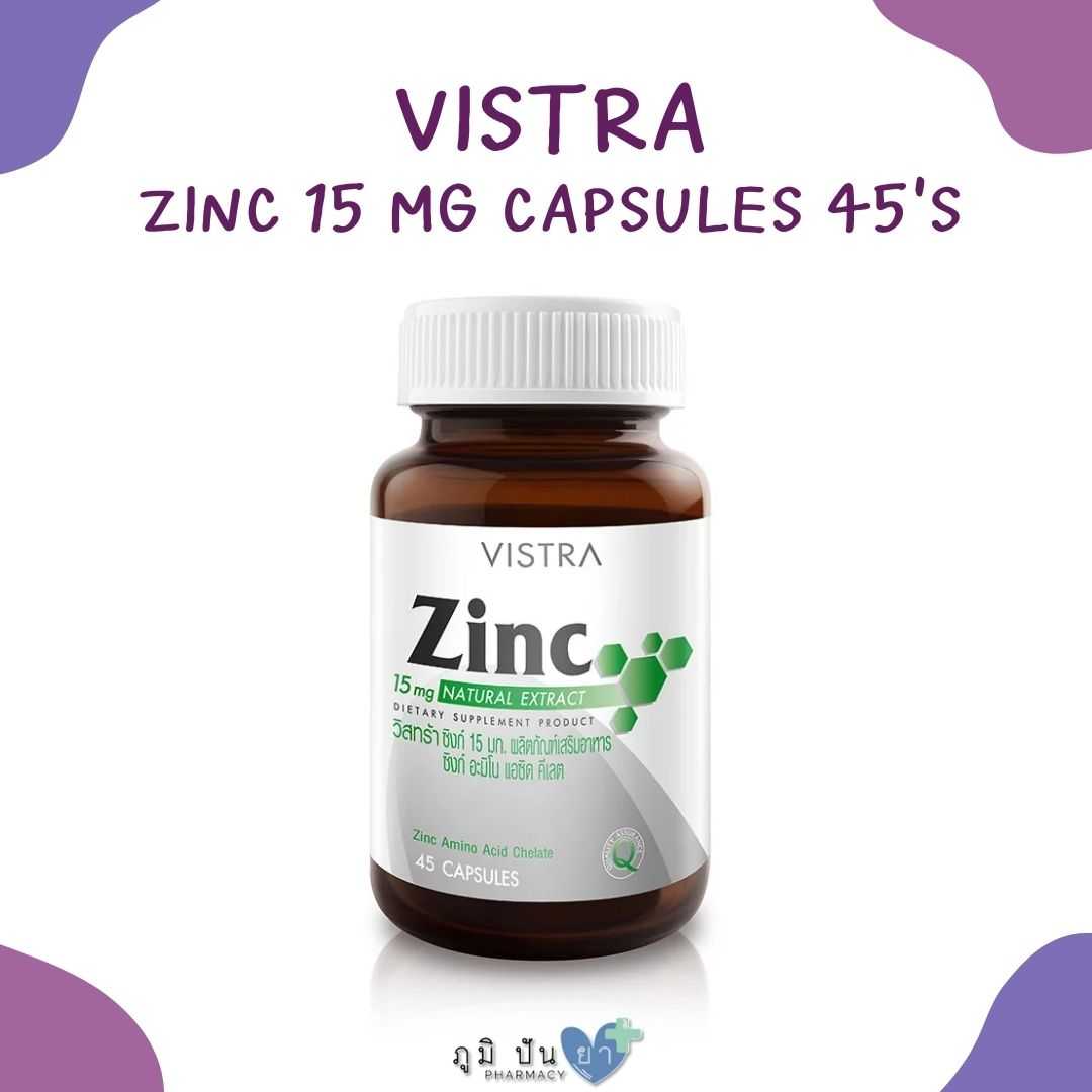 VISTRA ZINC 15 MG CAPSULES 45'S