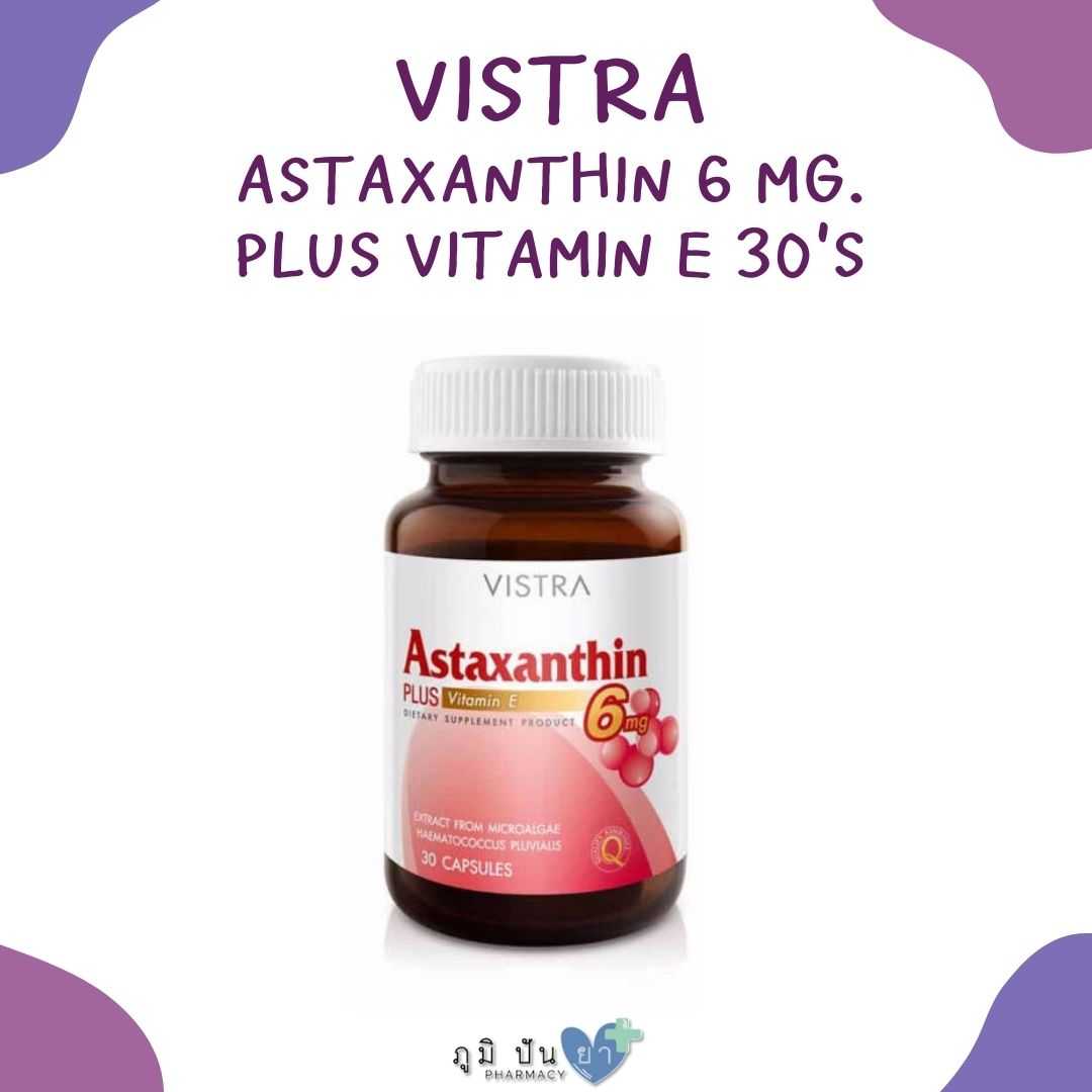 VISTRA-ASTAXANTHIN 6 MG. PLUS VITAMIN E 30'S