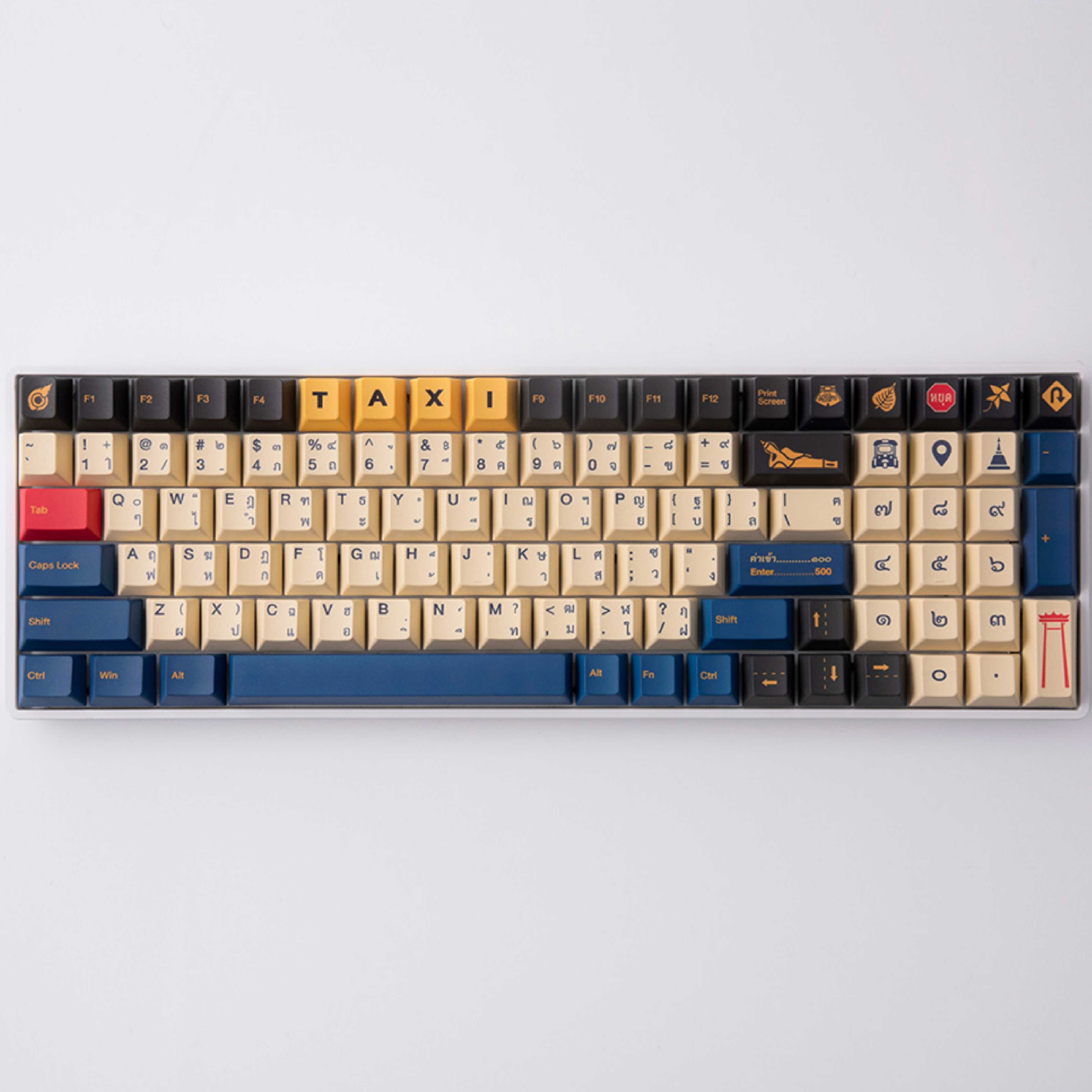 คีย์แคป LOGA Tuk Tuk Cherry profile คีย์ไทย 140 ปุ่ม Dyesub Keycap Special set