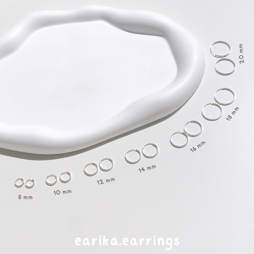 earika.earrings - ต่างหูห่วงเงินแท้ คนแพ้ง่ายใส่ได้ (มี 7 ขนาด)