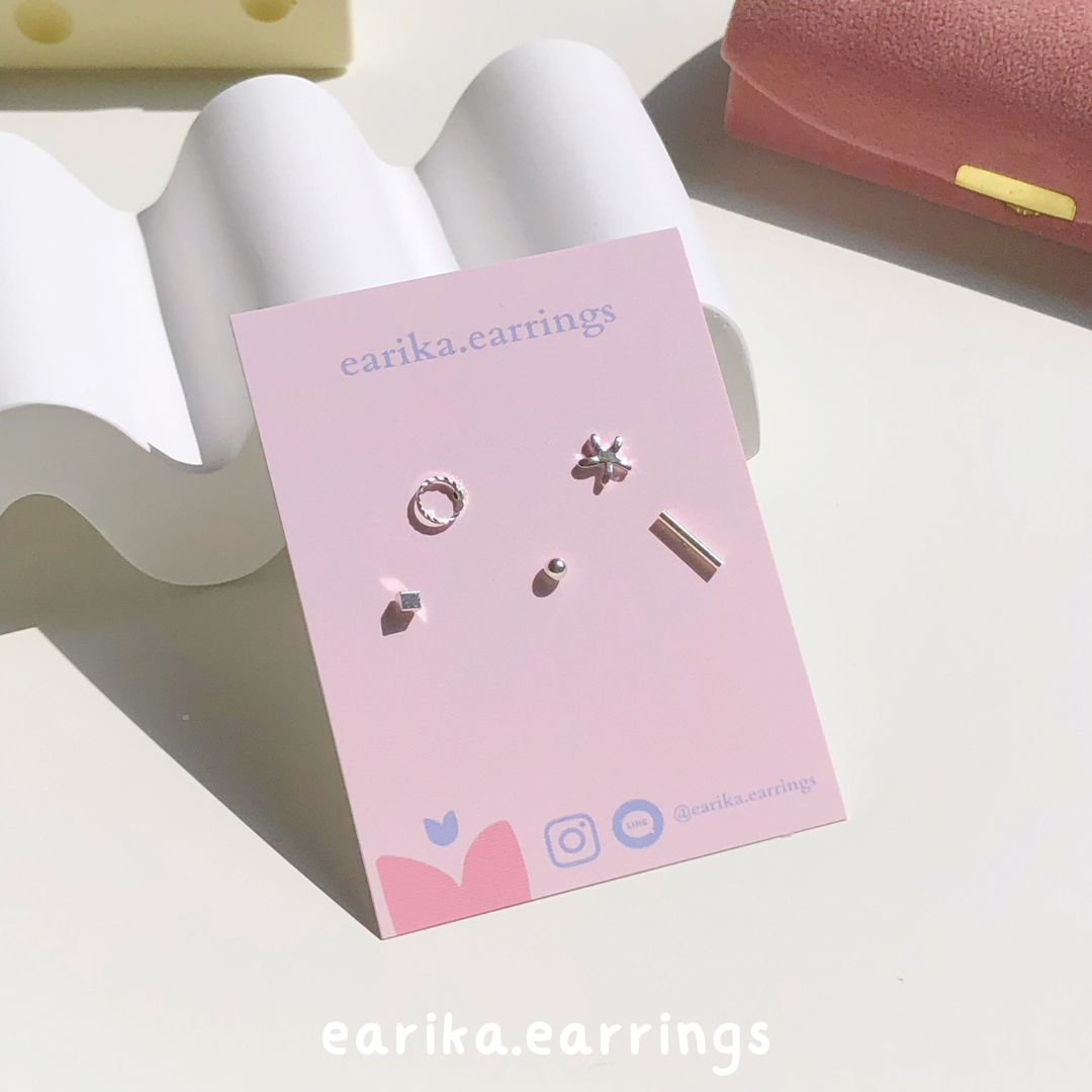 earika.earrings - daily flora set เซ็ตต่างหูก้านเงินแท้ คนแพ้ง่ายใส่ได้