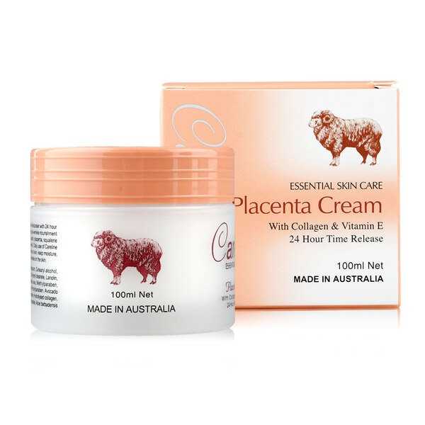 Careline Placenta Cream With Collegen & Vitamin E ครีมสกัดจากรกแกะ 100ml. สีส้ม จากประเทศออสเตรเลีย