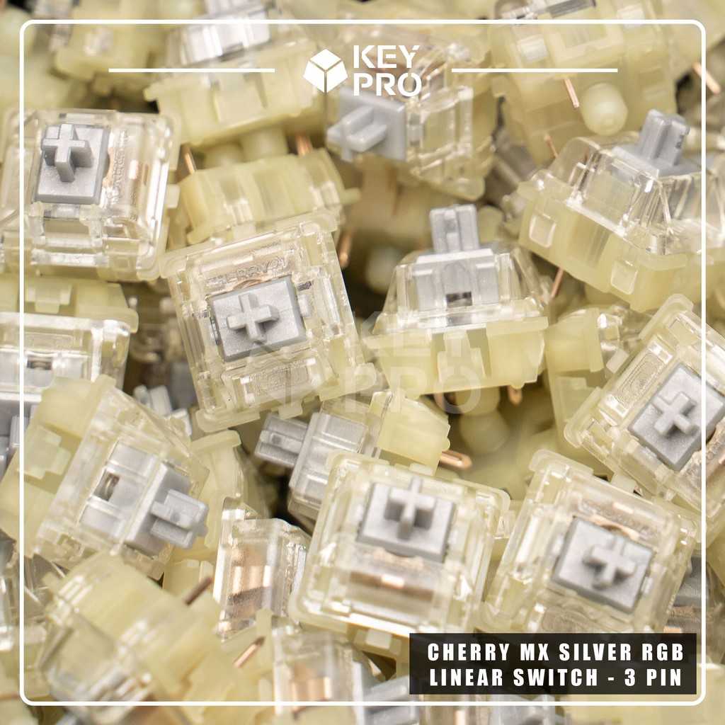 (10 ตัว) CHERRY MX Switch RGB Silver Switch 3 pin สวิตช์คีย์บอร์ด Mechanical Switch