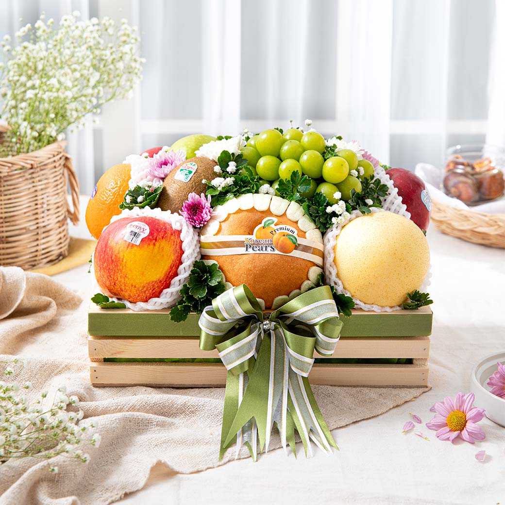 WB03 Fruit & Flower Wood basket