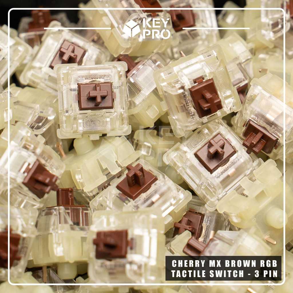 (10 ตัว) CHERRY MX Switch RGB Brown Tactile Switch สวิตช์คีย์บอร์ด Mechanical Switch