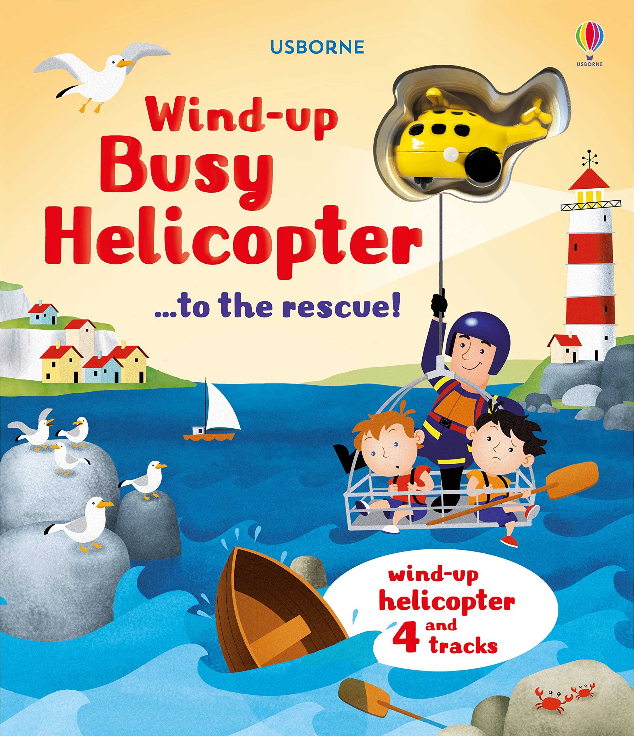 Usborne books Wind-up busy helicopter to the rescue 3Y+ สำหรับเด็ก3 ปีขึ้นไป