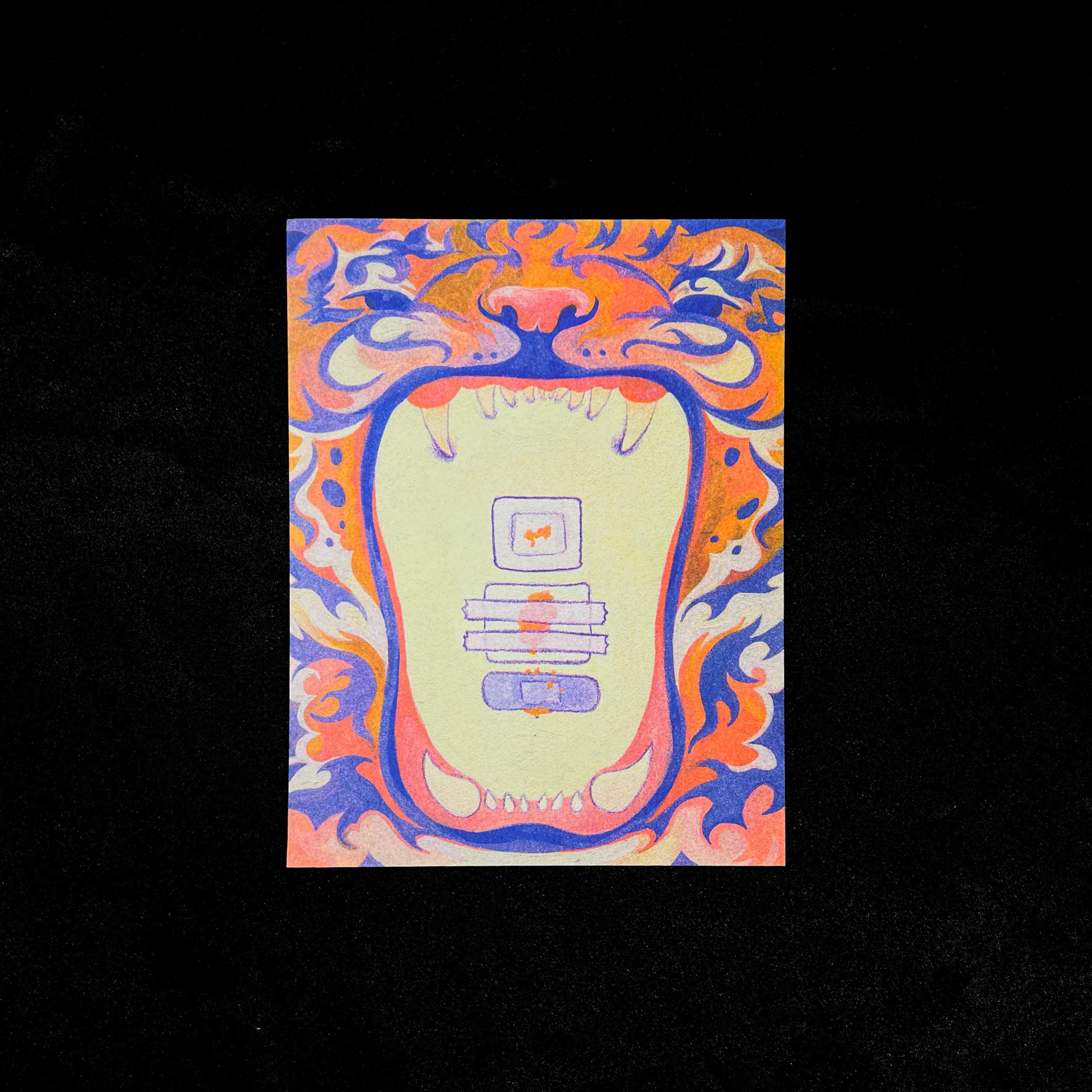 Time heals some wounds riso postcard