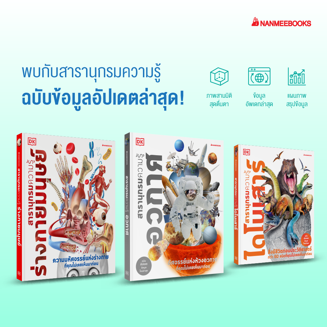 ✨ปกแข็ง เล่มใหญ่ ✨ NMB ชุดสารานุกรมความรู้  ไดโนเสาร์ / ร่างกายมนุษย์ / อวกาศ