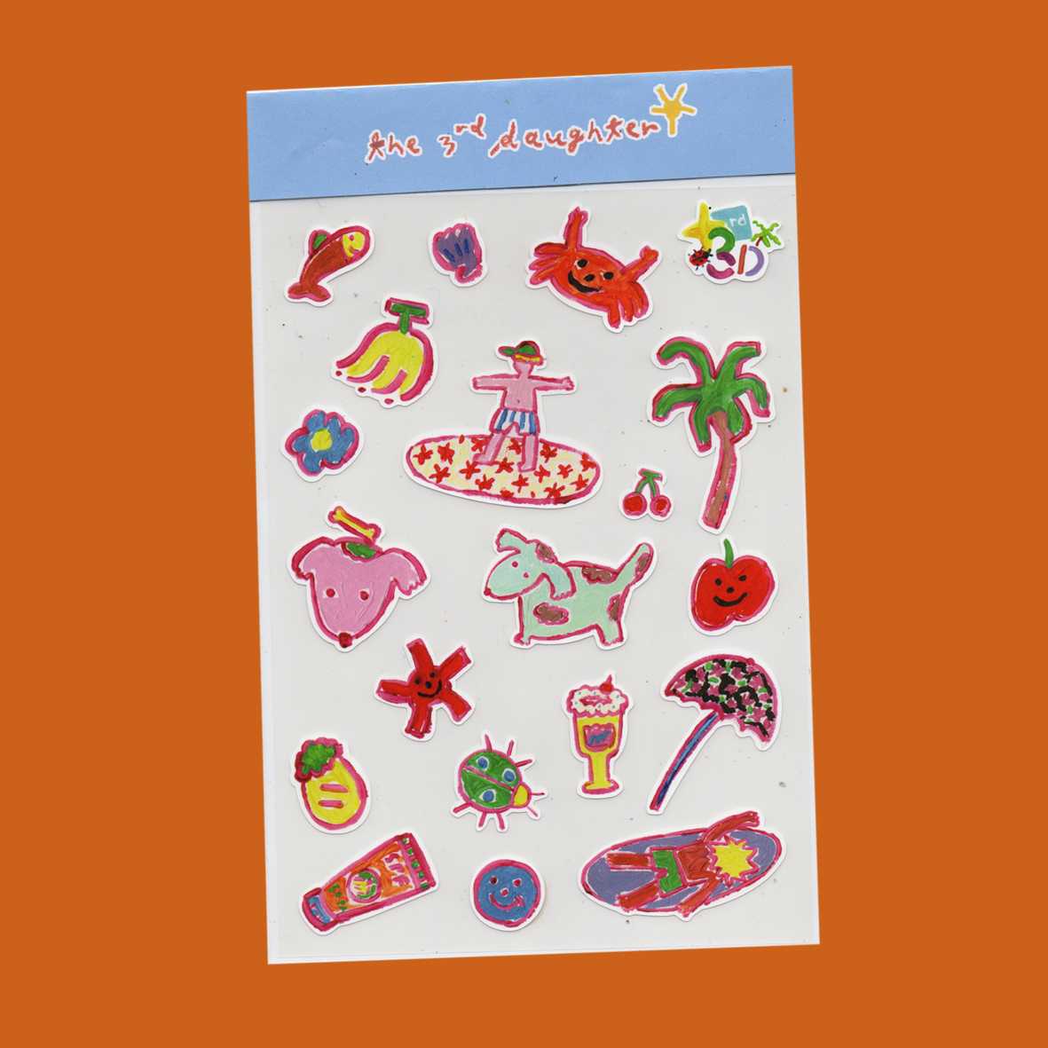 t3d Beach Club Sticker