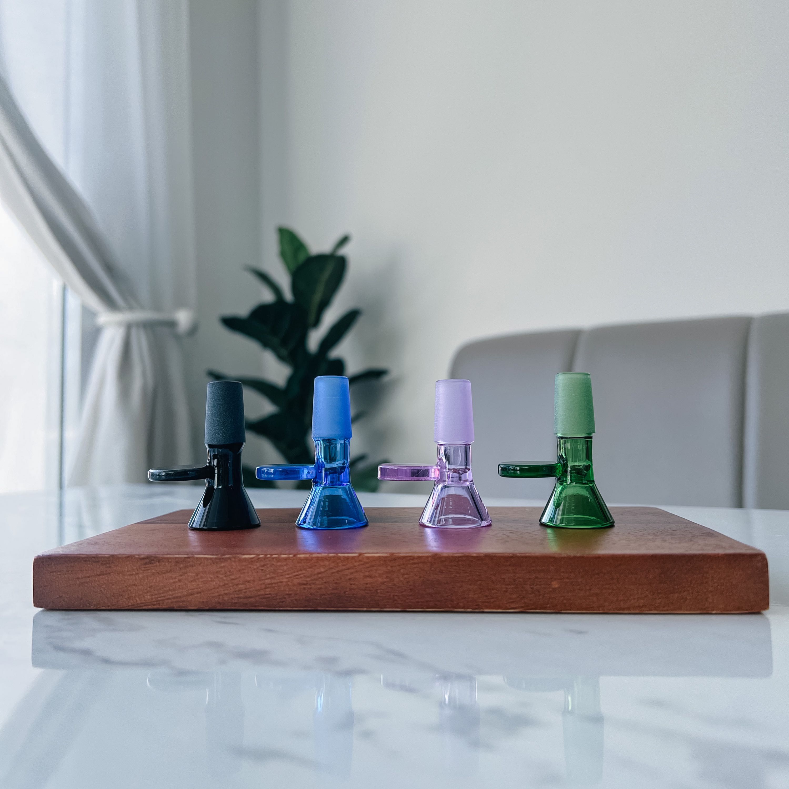 Colored Glass Bowl w/ Round Handle​ | 14.5​ mm
