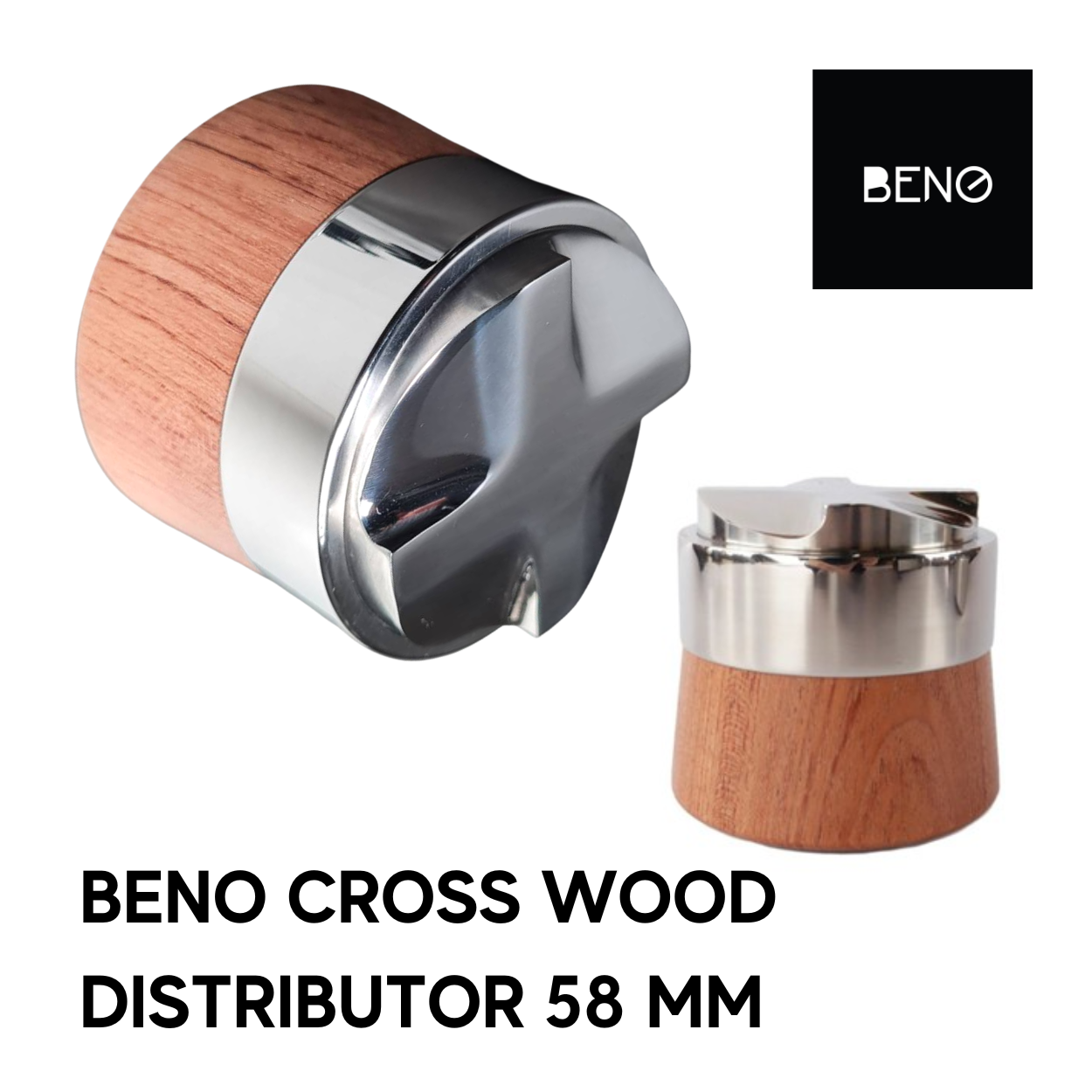 BENO CROSS WOOD DISTRIBUTOR ที่เกลี่ยผงกาแฟขนาด 58 mm ใช้หมุนปรับระดับทำหน้าผิวหน้ากาแฟ