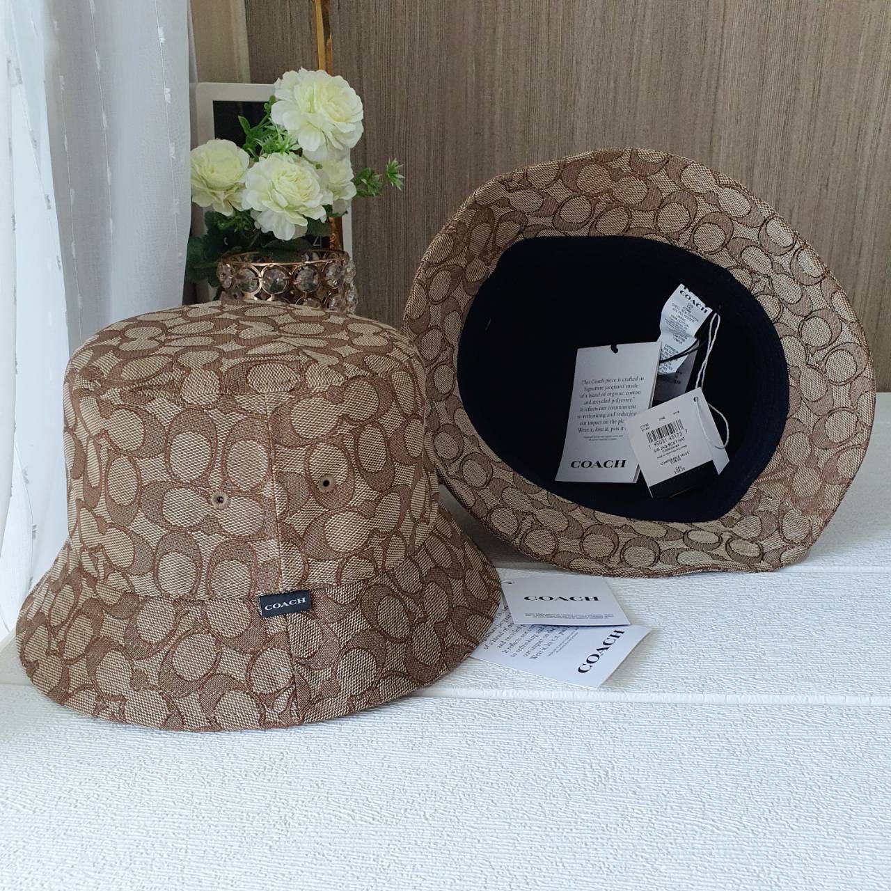 COACH C7982 Bucket Hat In Signature Jacquard