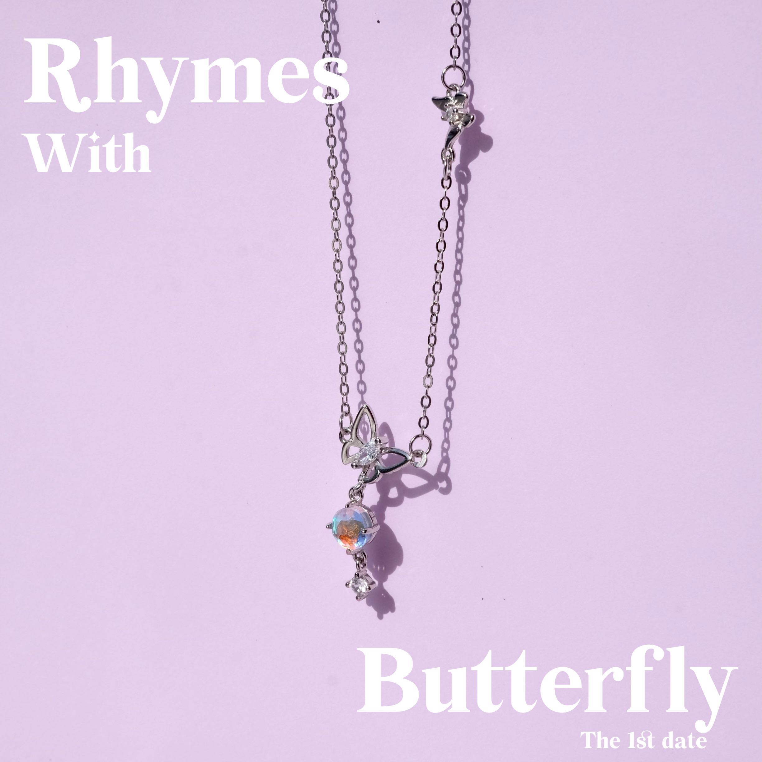 สร้อยคอรุ่นRhythms of butterfly-ส่งฟรี(เงินแท้92.5%)