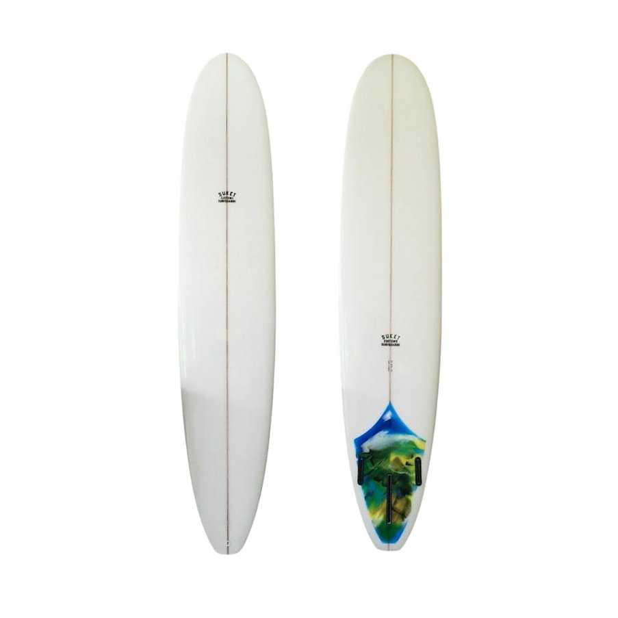 Suket Longboard : Performance 9’1” White & Tropical tail