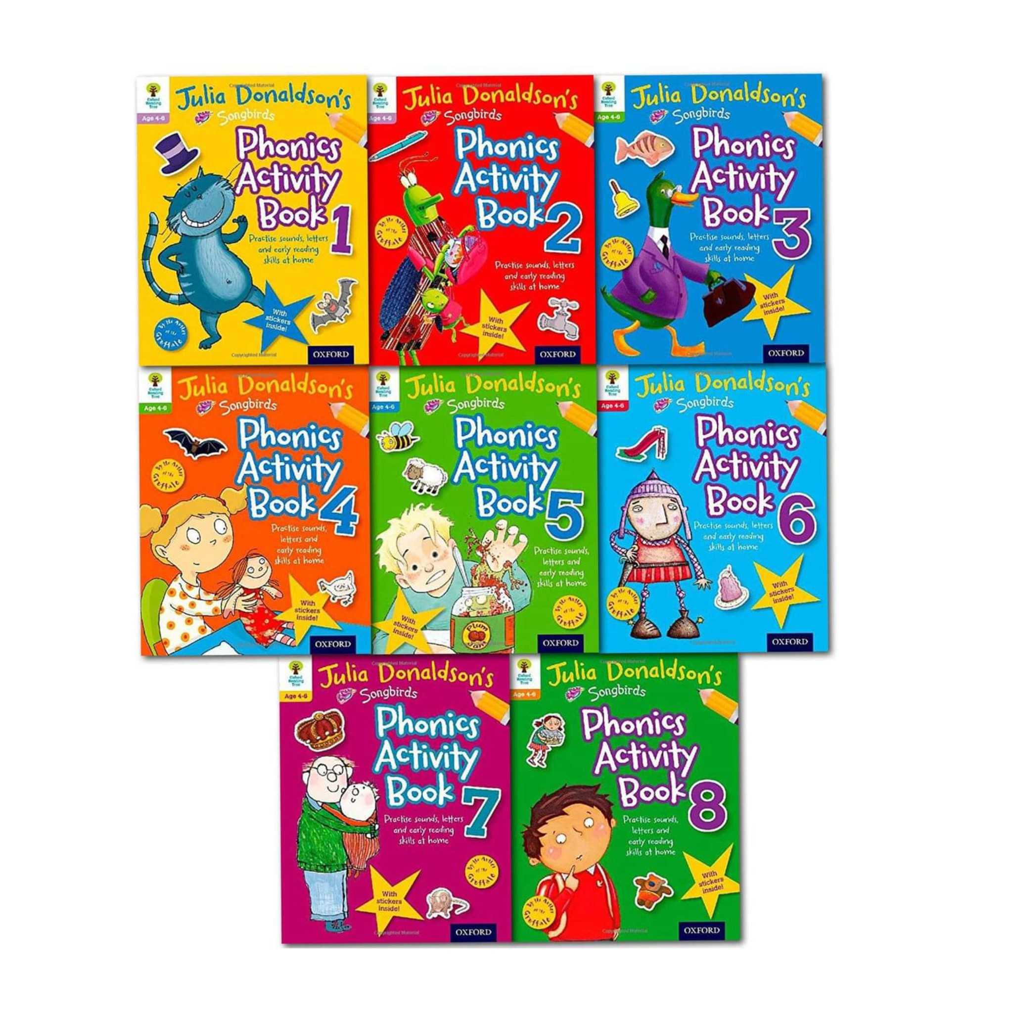 Julia Donaldson Songbird Phonics Activity Book - 8 Books
