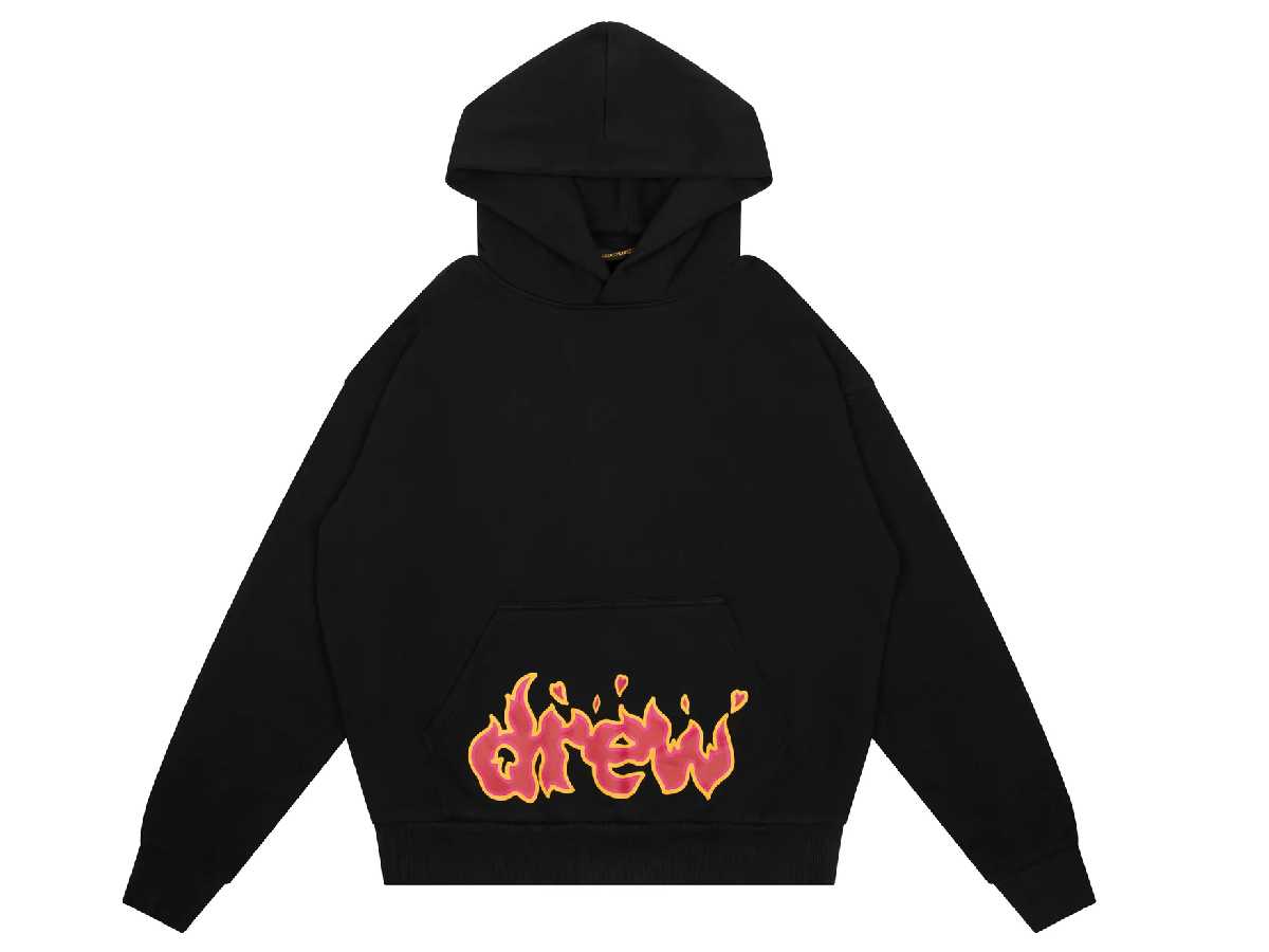 drew house lit drew hoodie (BLACK)
