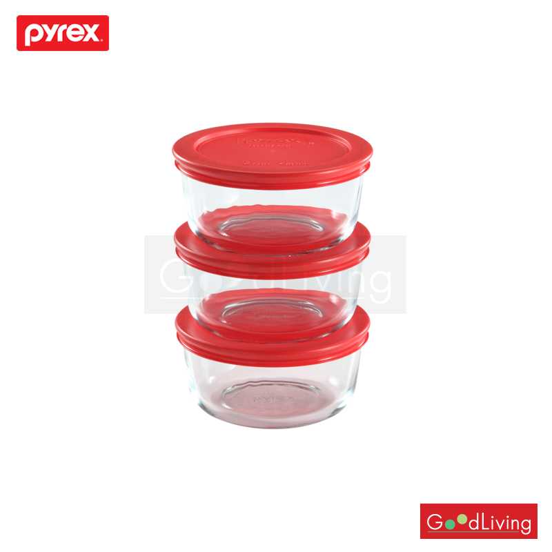 Pyrex ชุดชามแก้วถนอมอาหารพร้อมฝา 6Pc 473mL/P-00-1085657