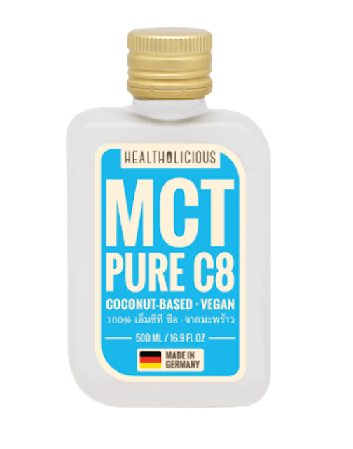 Healtholicious MCT Oil C8 500ml. (Others) น้ำมันมะพร้าวบริสุทธิ์ ผลิตภัณฑ์จากเยอรมนี