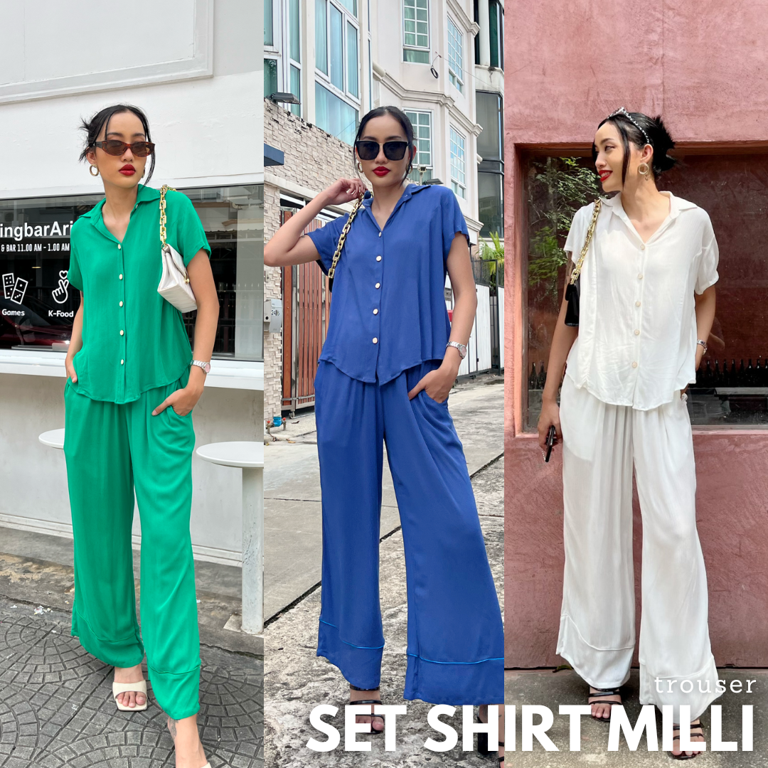 Set shirt trouser กางเกงขายาว - Milli