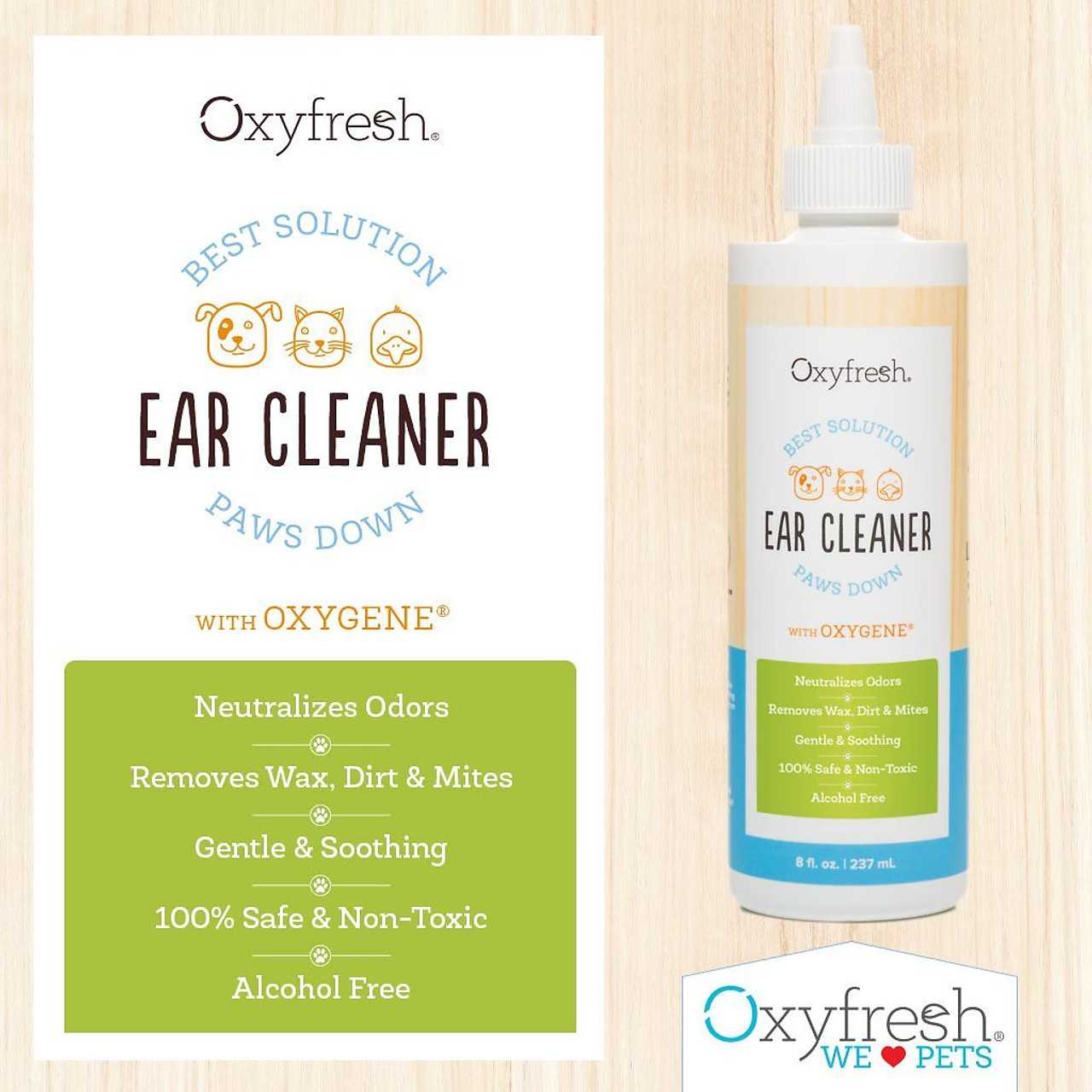 ผลิตภัณฑ์ทำความสะอาดช่องหูสัตว์เลี้ยง Oxyfresh Pet Ear Cleaner 237ml.