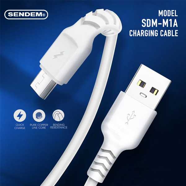 สายชาร์จ SENDEM M1A Fast Charge 2.4 A