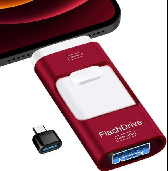 แฟซไดร์ฟอัจฉริยะ 4in1 เมมในตัว รุ่น y1 ขนาด 128gb สีแดง