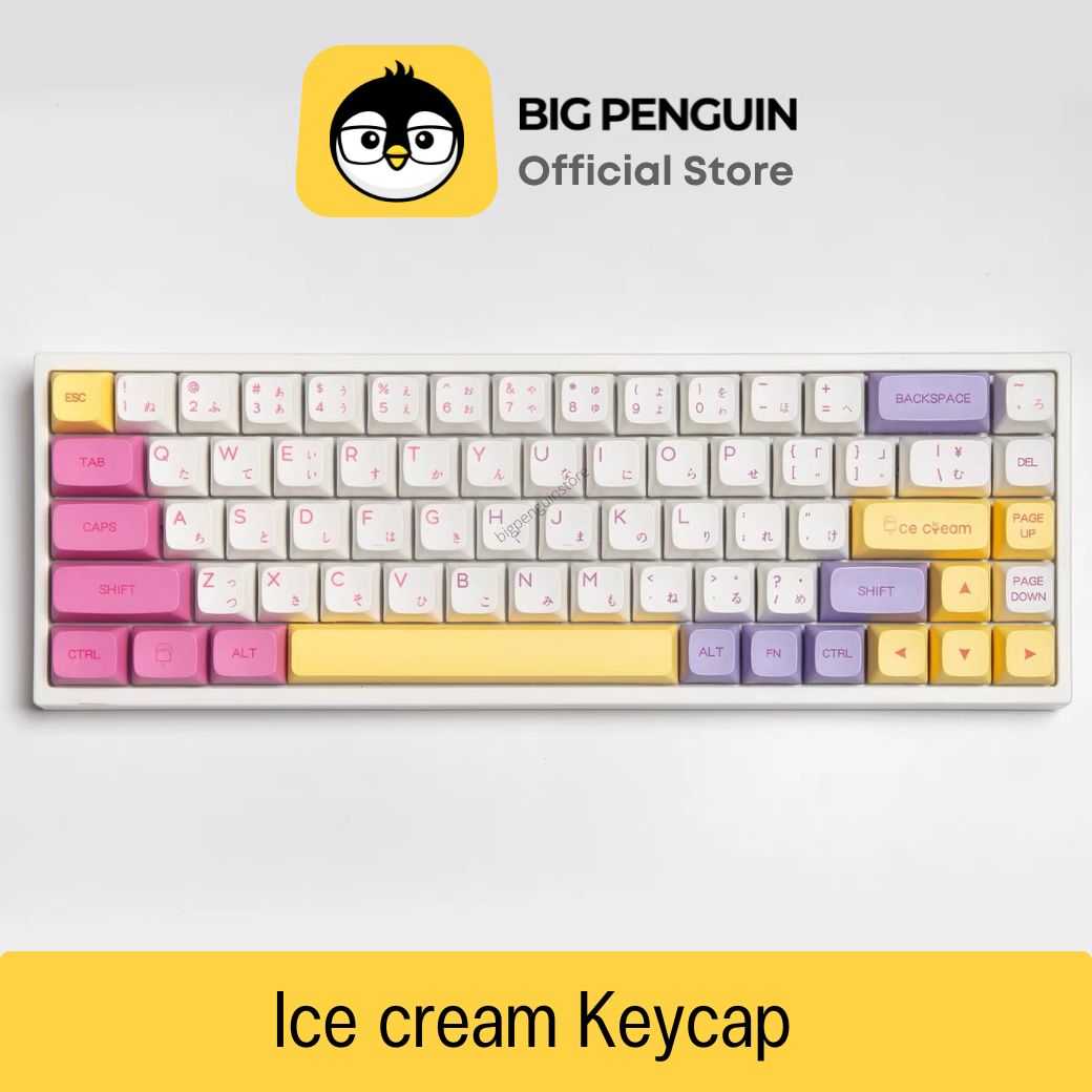 Ice cream Keycap 135 ปุ่ม รองรับ Full keyboard Mechanical Keyboard