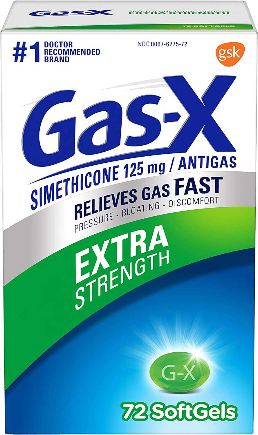 ลดแก๊ซ อึดอัด อาหารไม่ย่อย Gas-X , Gas Relief  with Simethicone 125 mg