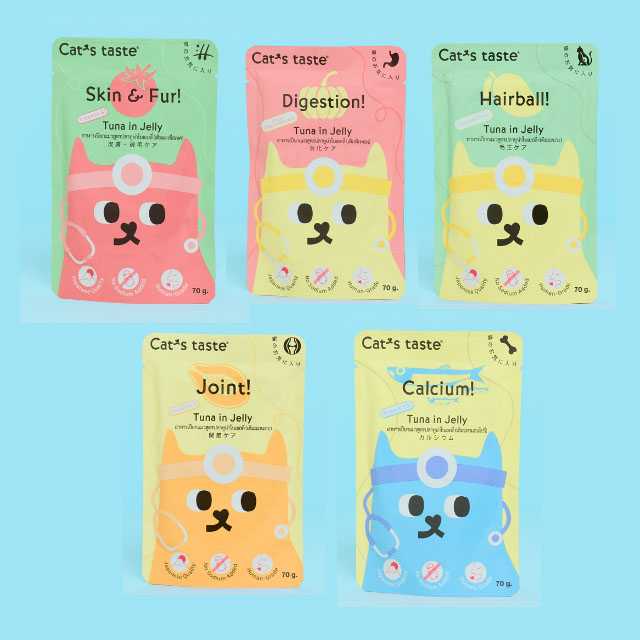 Cat's Taste Healthy 70g อาหารเปียกแมวสูตรบำรุงพิเศษ