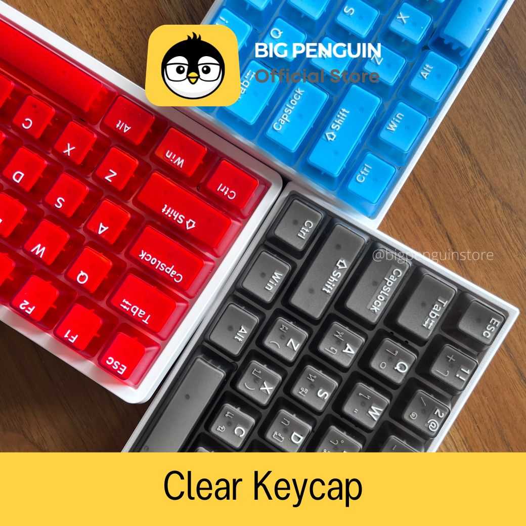clear keycap bigpenguin mechanical keyboard keycap คีย์แคปใส transparent keycap
