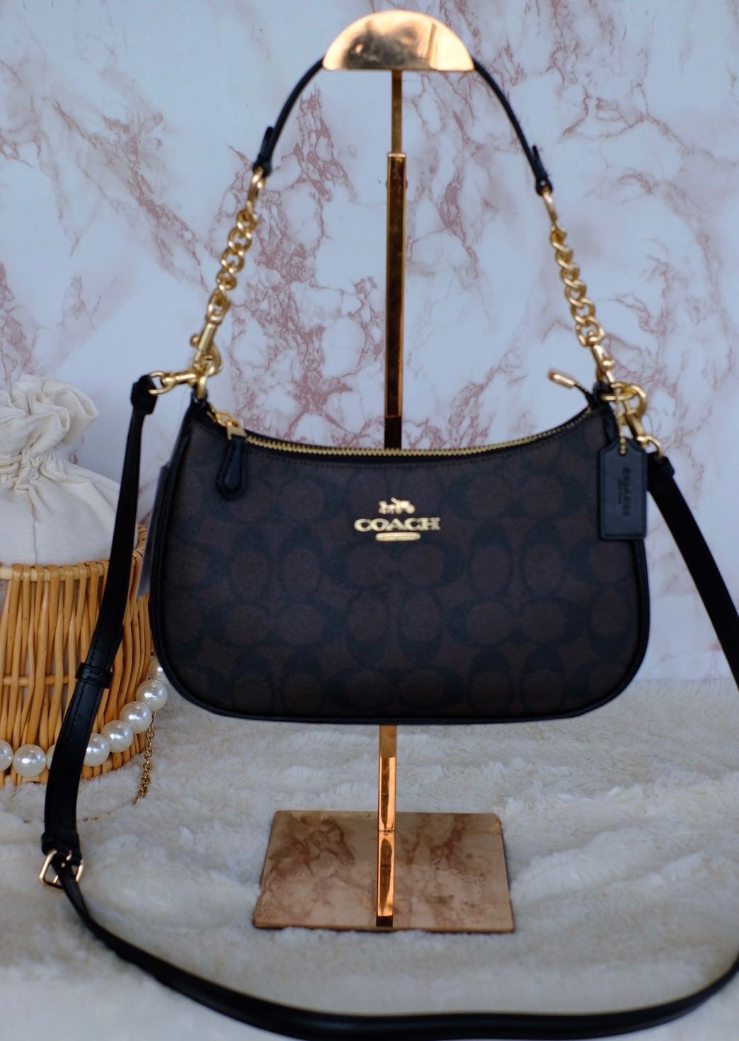 COACH CA548 Teri Shoulder Bag In Signature Canvas