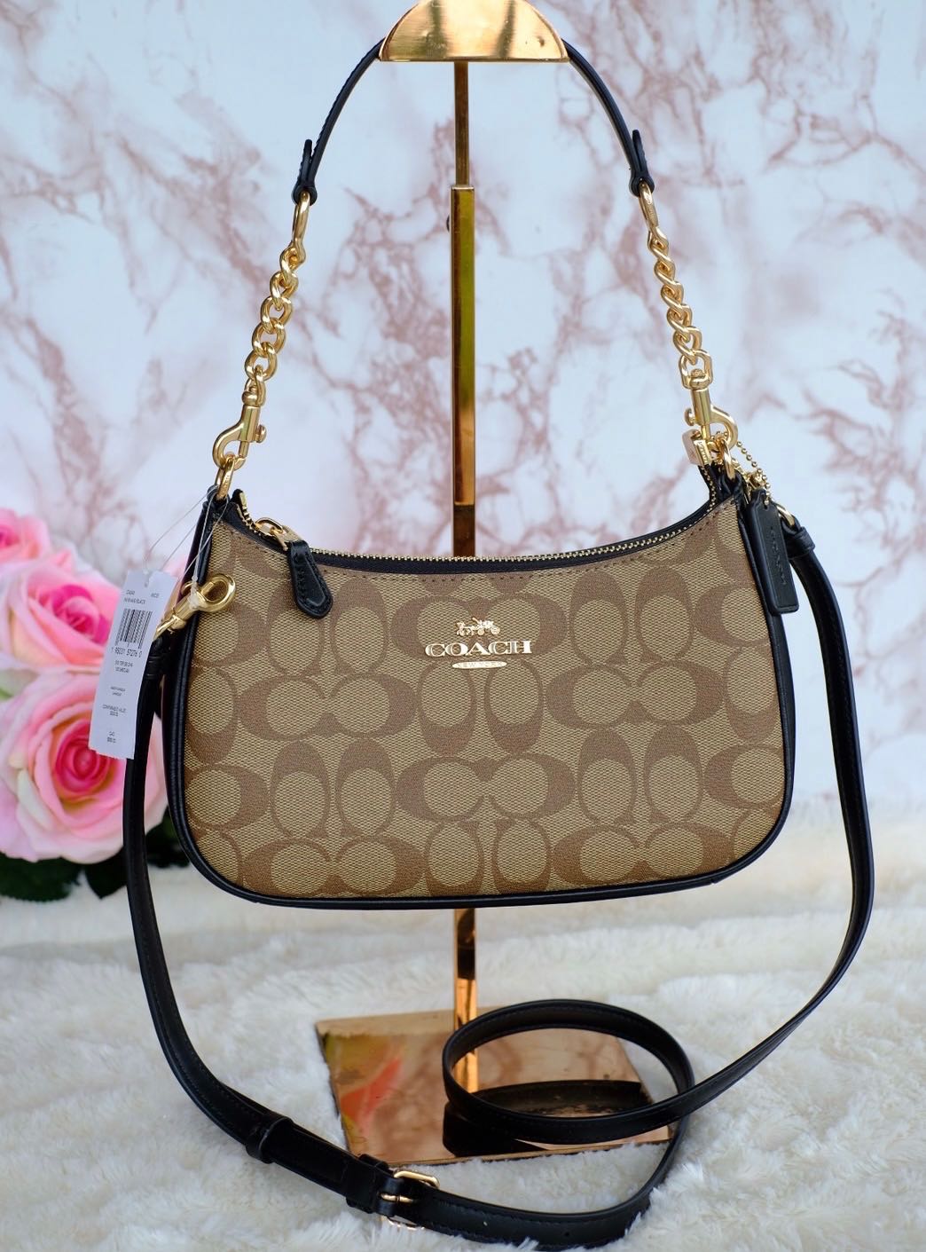 COACH CA548 Teri Shoulder Bag In Signature Canvas