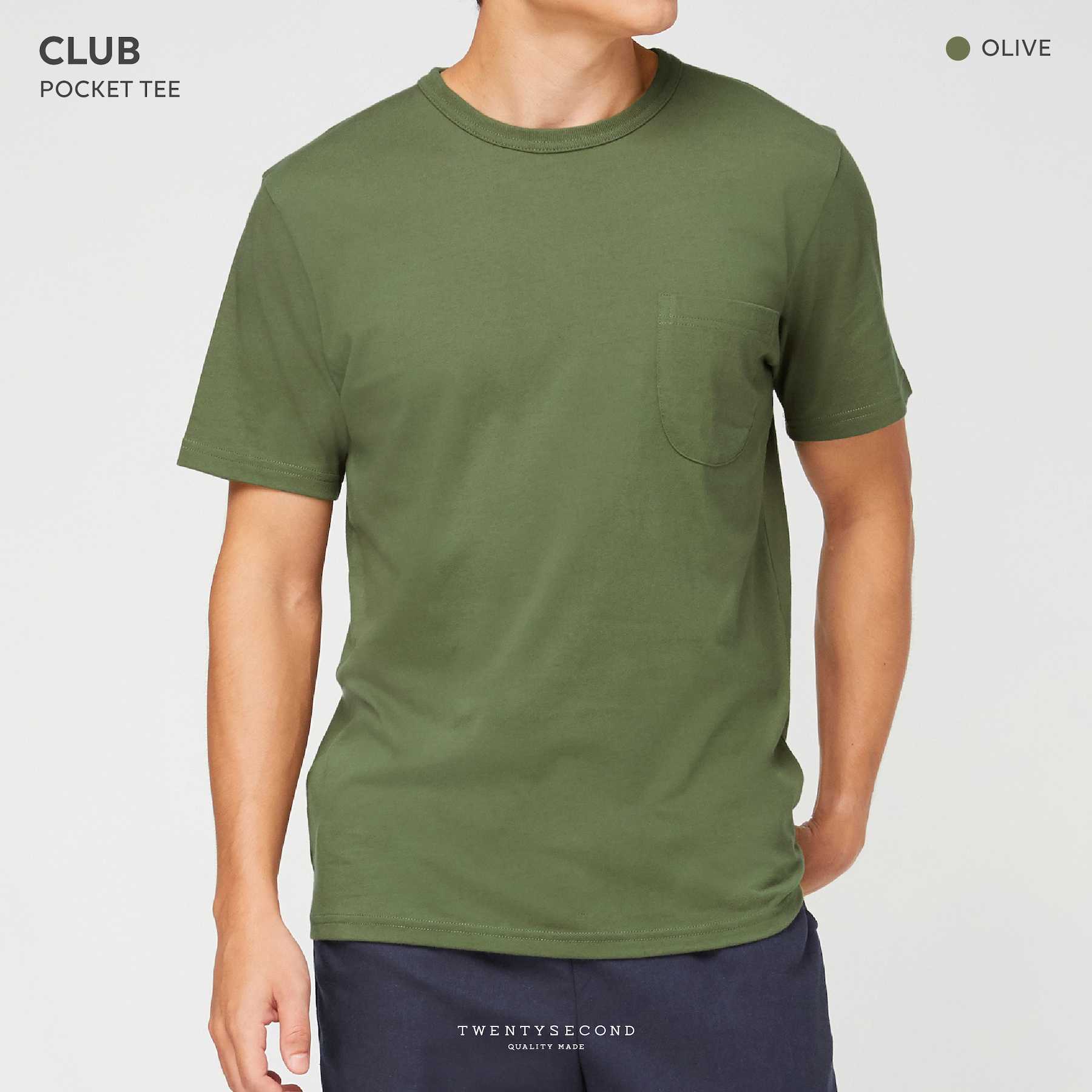 CLUB POCKET TEE - OLIVE