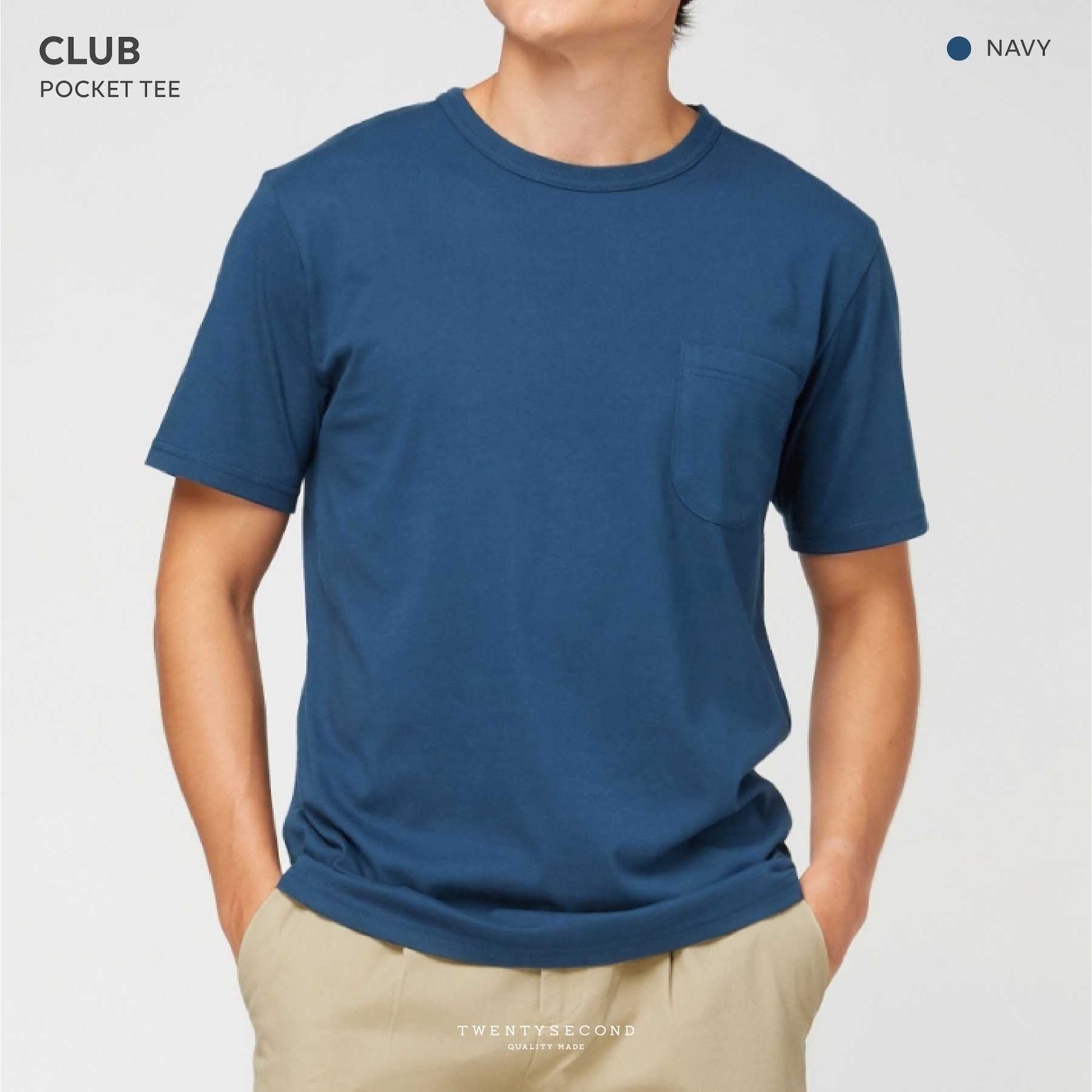 CLUB POCKET TEE - NAVY
