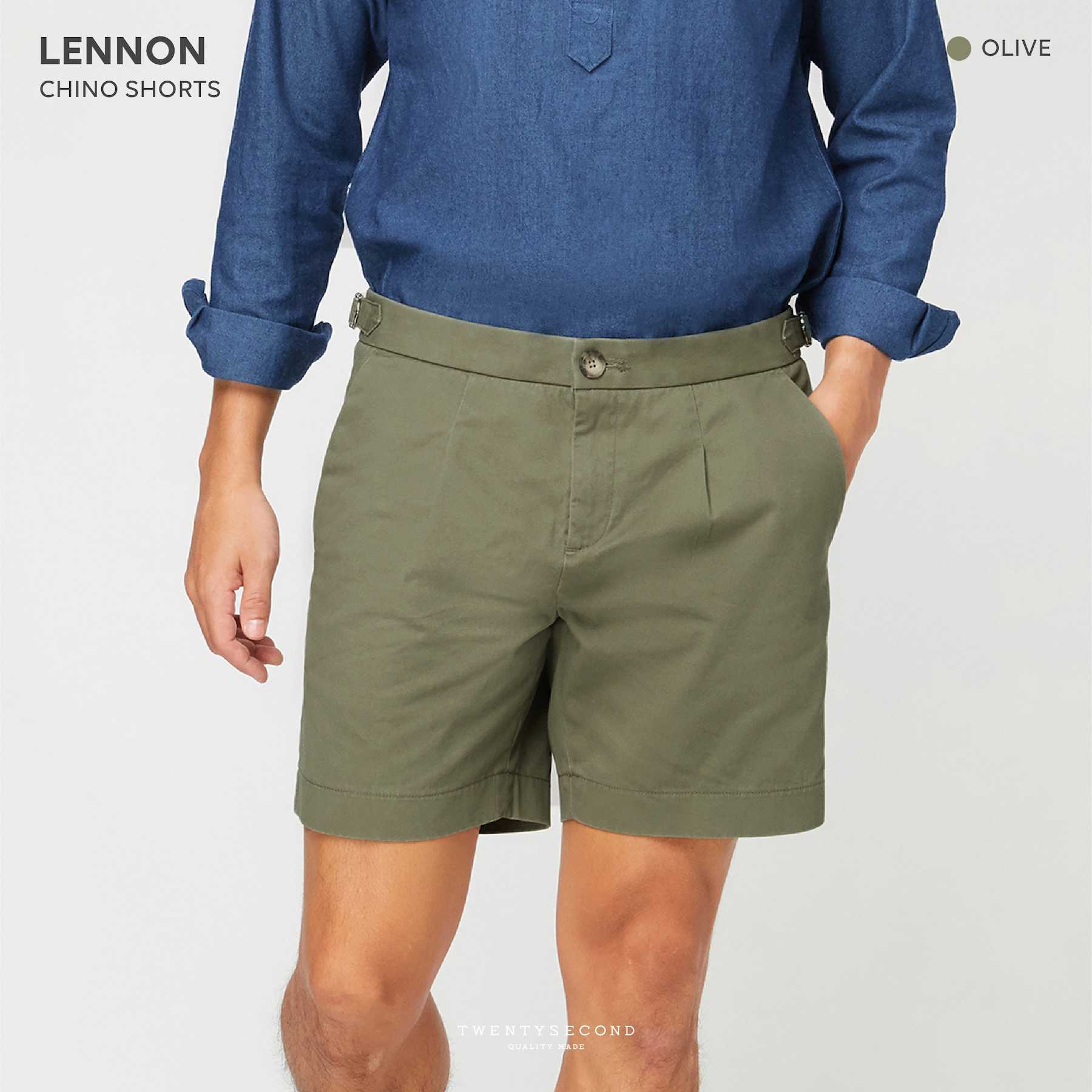 LENNON CHINO SHORTS - OLIVE (Extra Shorts)