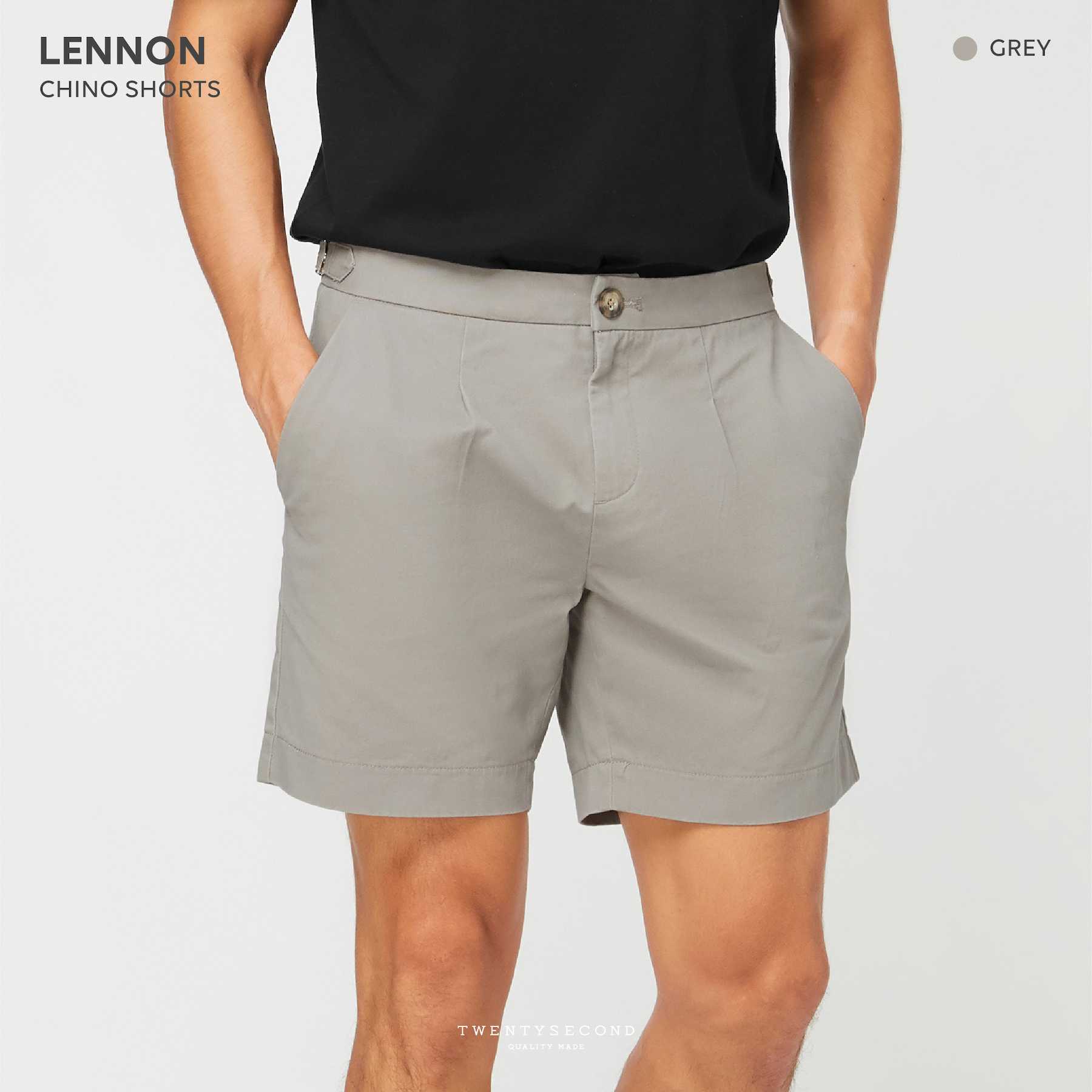 LENNON CHINO SHORTS - GREY (Extra Shorts)