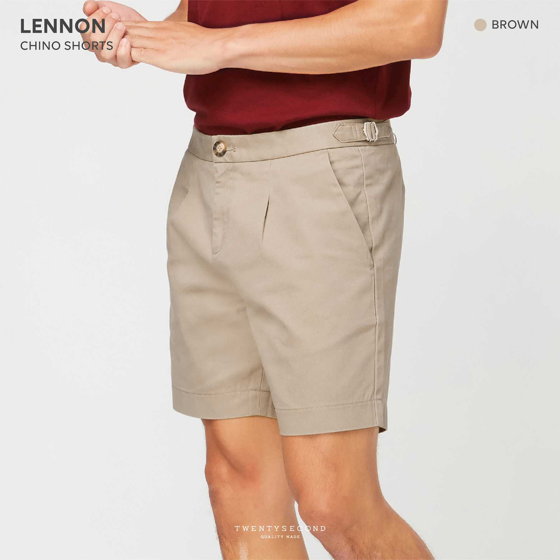 LENNON CHINO SHORTS - BROWN (Extra Shorts)