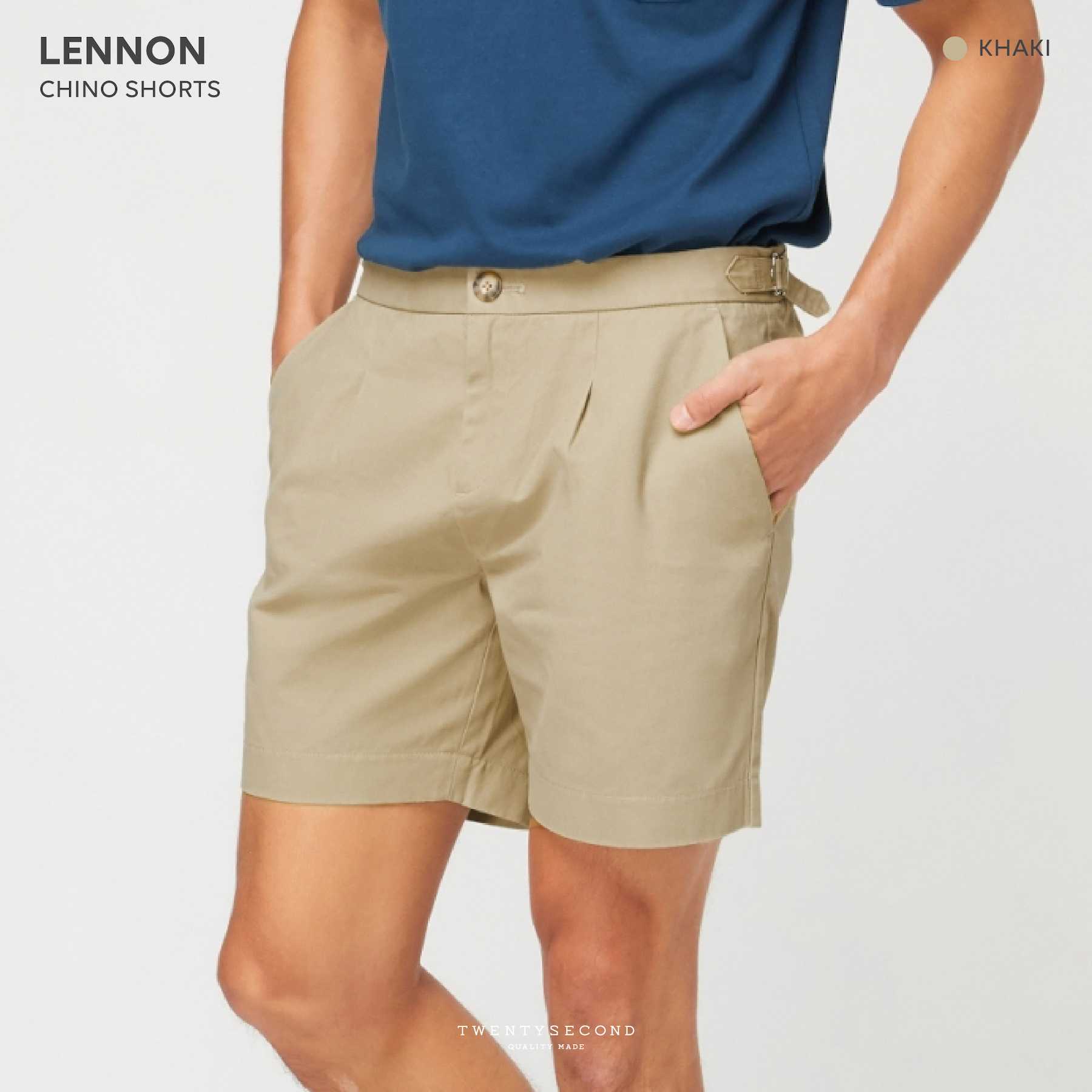 LENNON CHINO SHORTS - KHAKI (Extra Shorts)