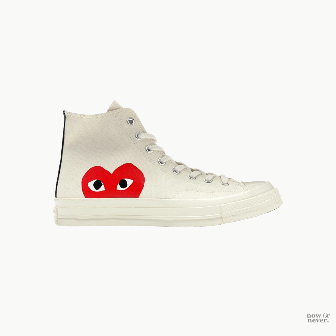 [PRE-ORDER] CONVERSE X PLAY COMME DES GARCONS CHUCK 70 HI WHITE