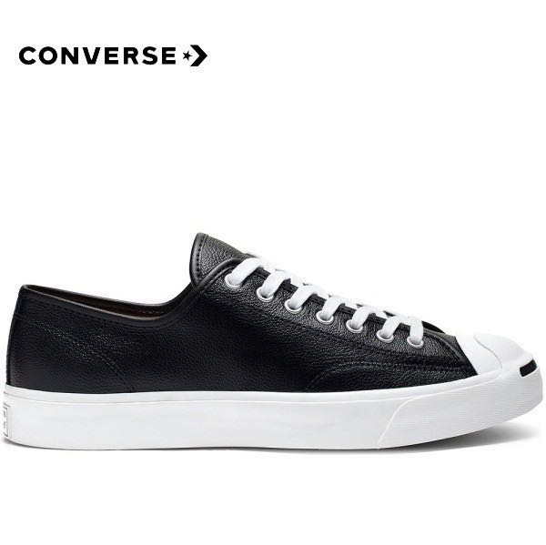 รองเท้าผ้าใบหนังแท้ CONVERSE JACK PURCELL CLASSIC LEATHER OX BLACK
