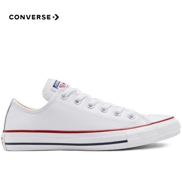 CONVERSE CHUCK TAYLOR LEATHER OX WHITE หนังแท้