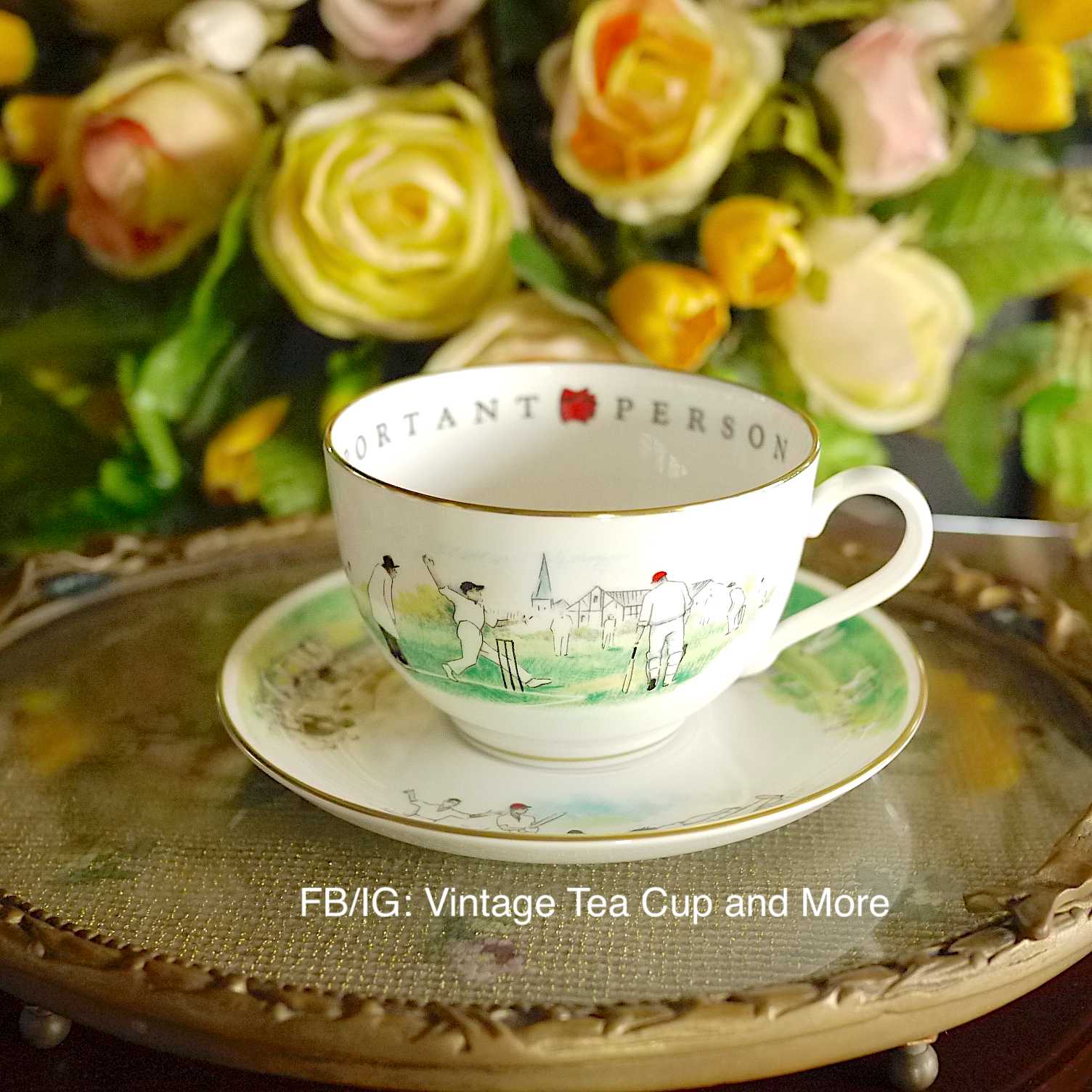 Royal Worcester Breakfast Cup and Saucer -To a very important person