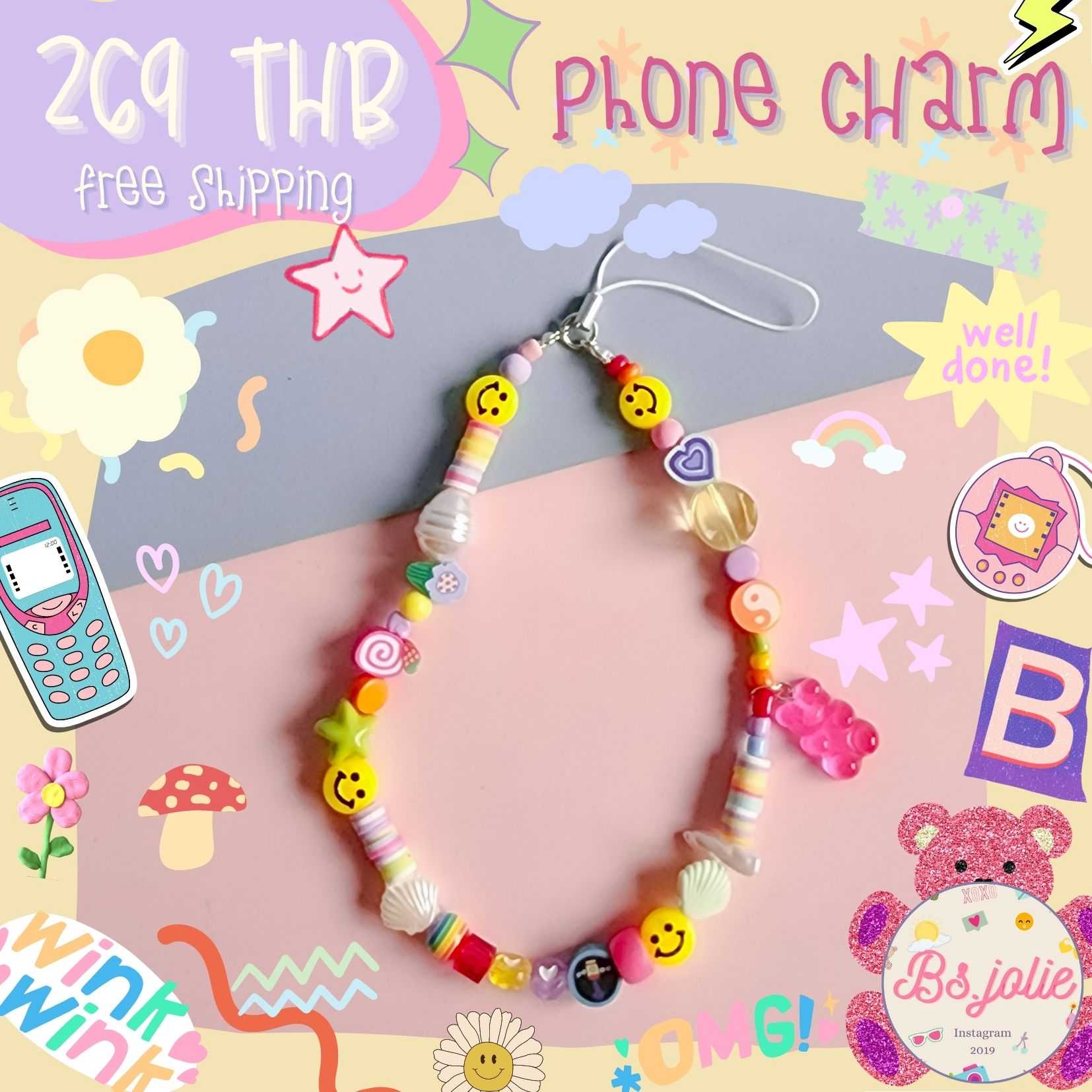 Phone charm จี้น้องหมีนีออน